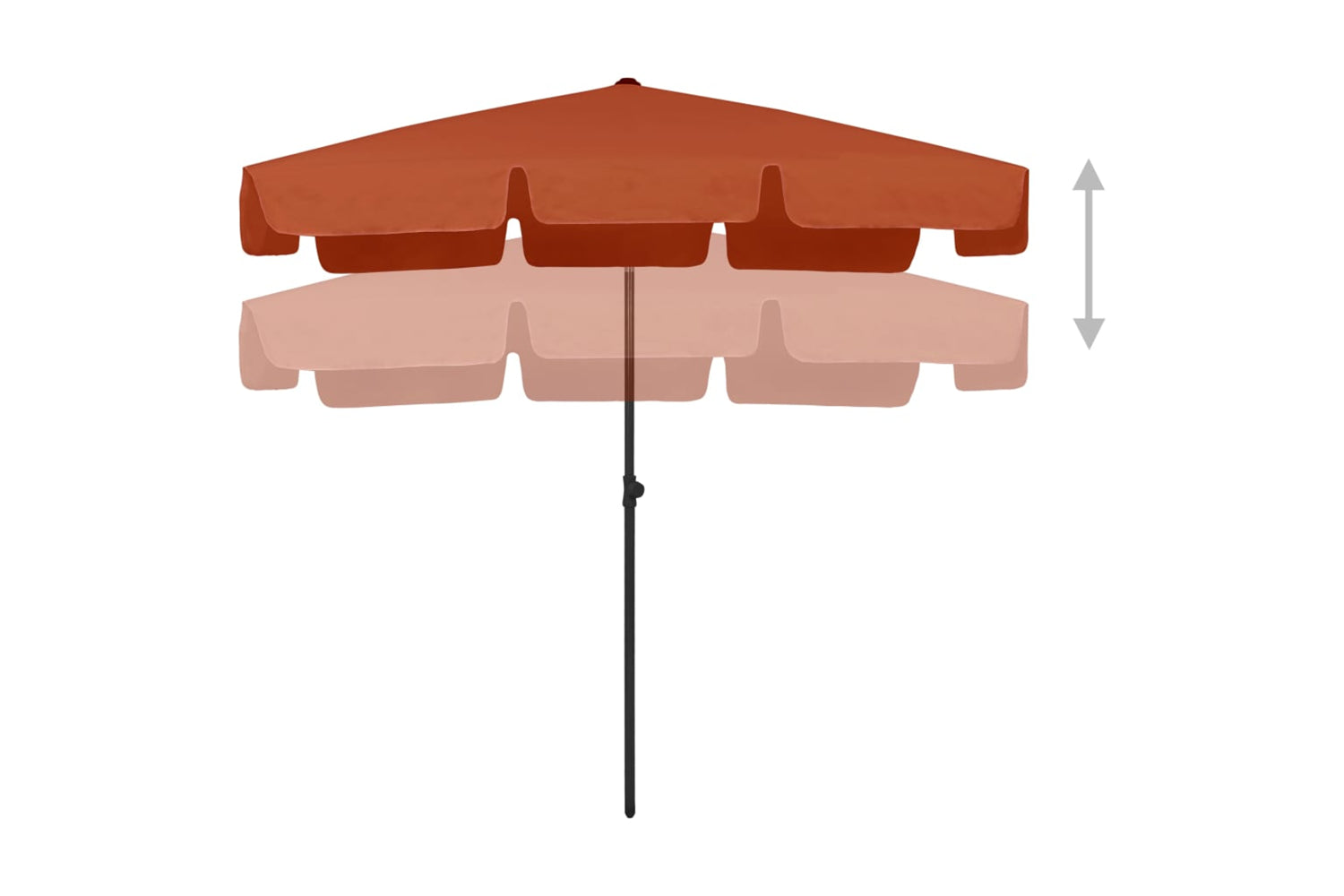 vidaXL 314732 Beach Umbrella Terracotta 200x125cm-3
