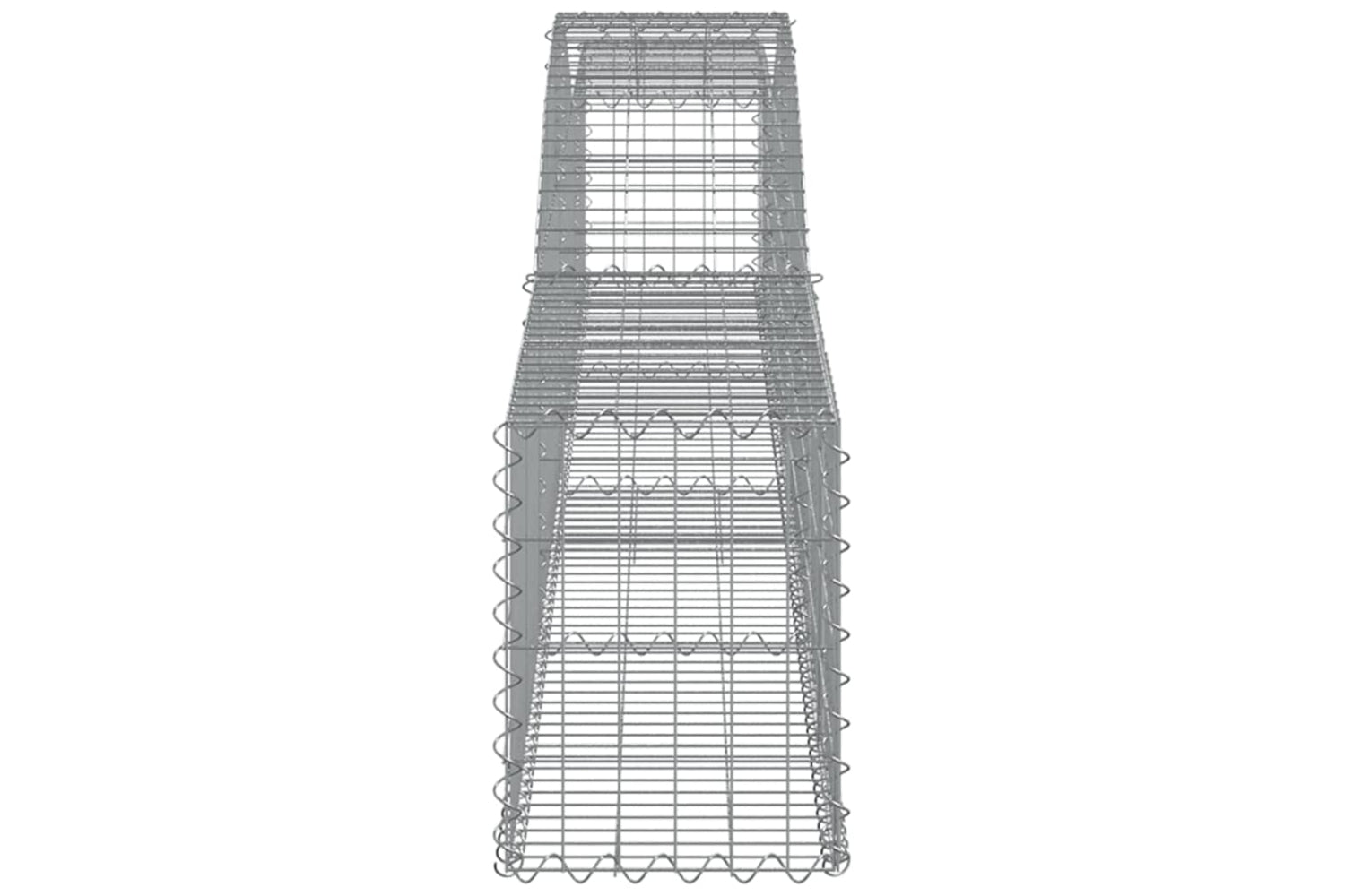 vidaXL 3146828 Arched Gabion Baskets 3 Pcs 400x30x40/60cm Galvanised Iron-4