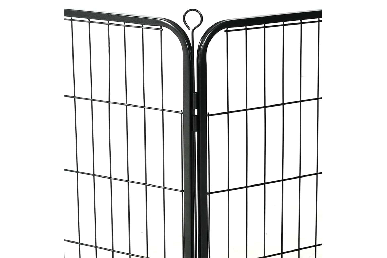 vidaXL 275492 Dog Playpen 16 Panels Steel 60x80cm Black-5