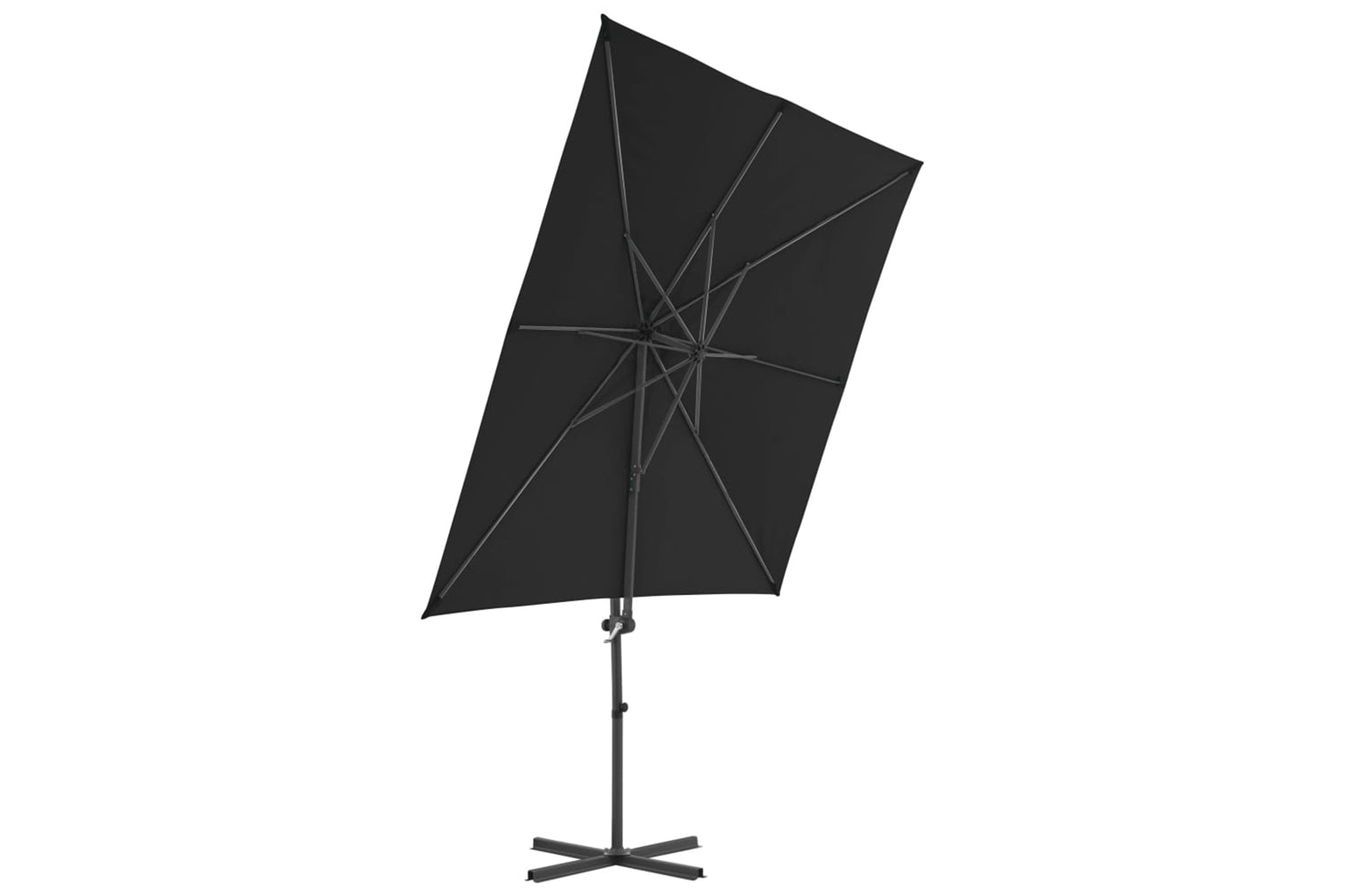 vidaXL 46990 Cantilever Umbrella With Steel Pole Black 250x250cm-3