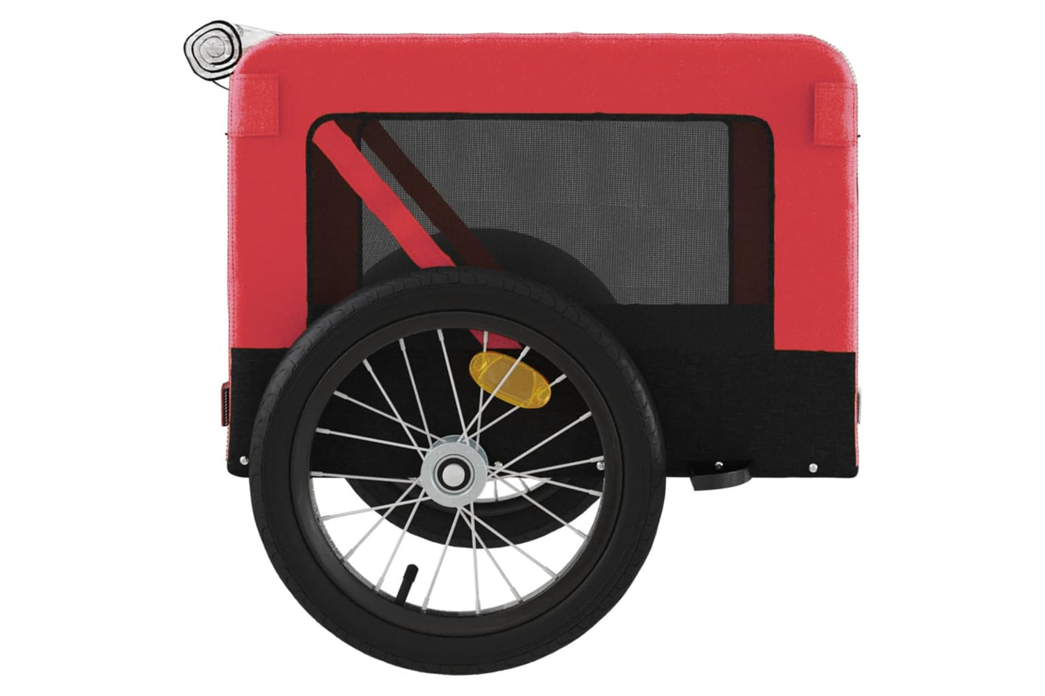Vidaxl 93915 Pet Bike Trailer Red And Black Oxford Fabric&iron-5