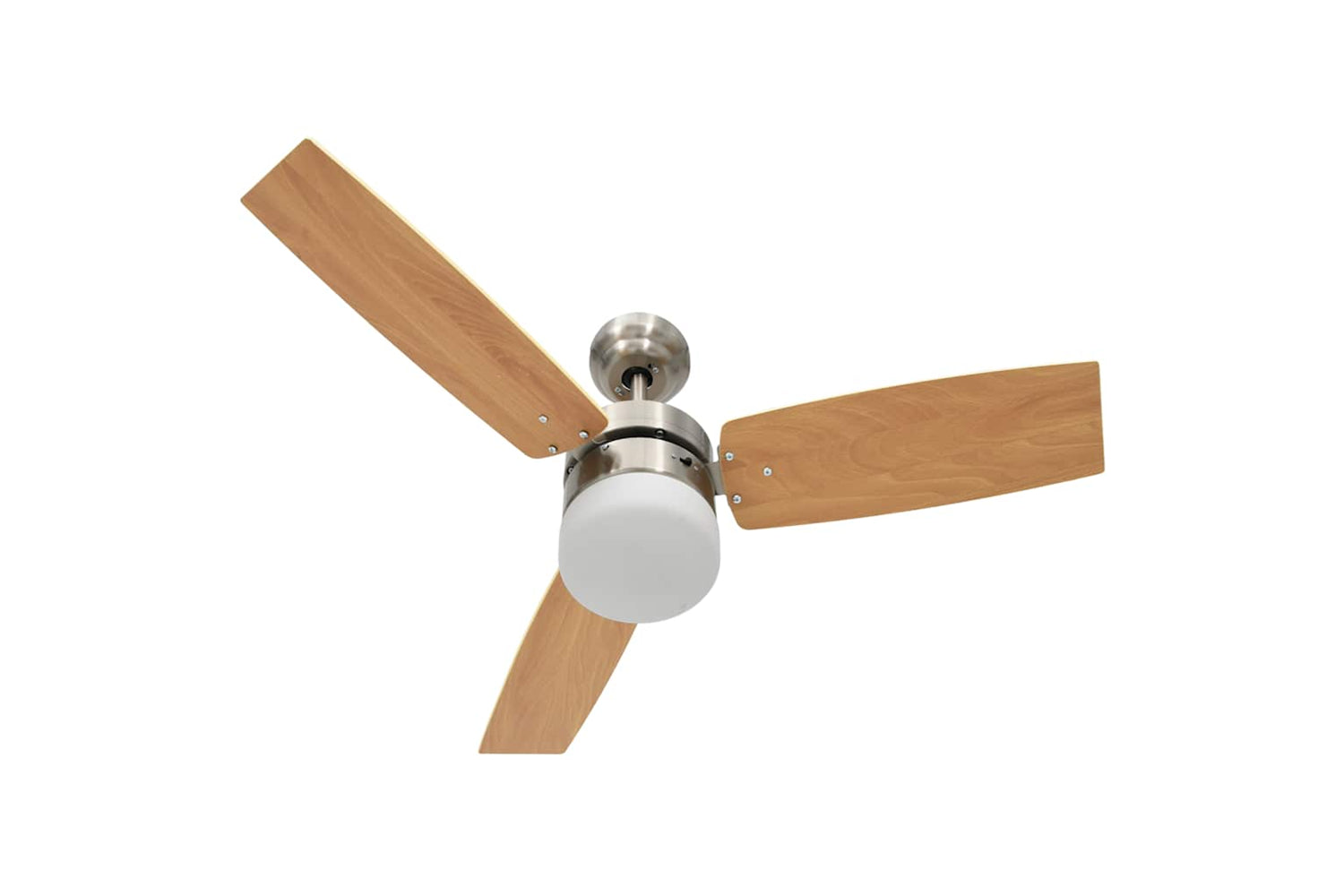vidaXL 51490 Ceiling Fan With Light And Remote Control 108cm Light Brown-5