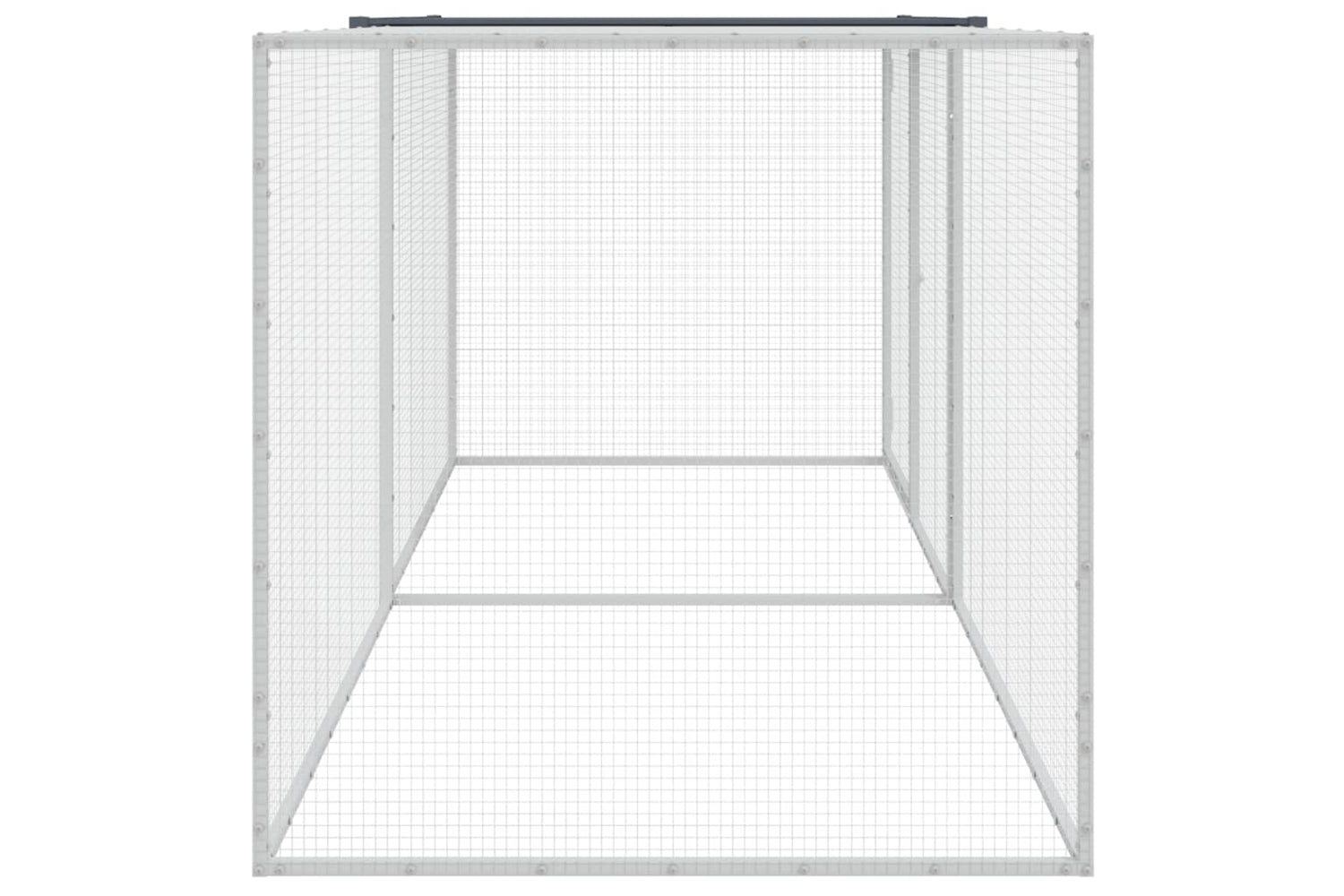 vidaXL 3189039 Chicken Cage With Roof Anthracite 203x98x90cm Galvanised Steel-3
