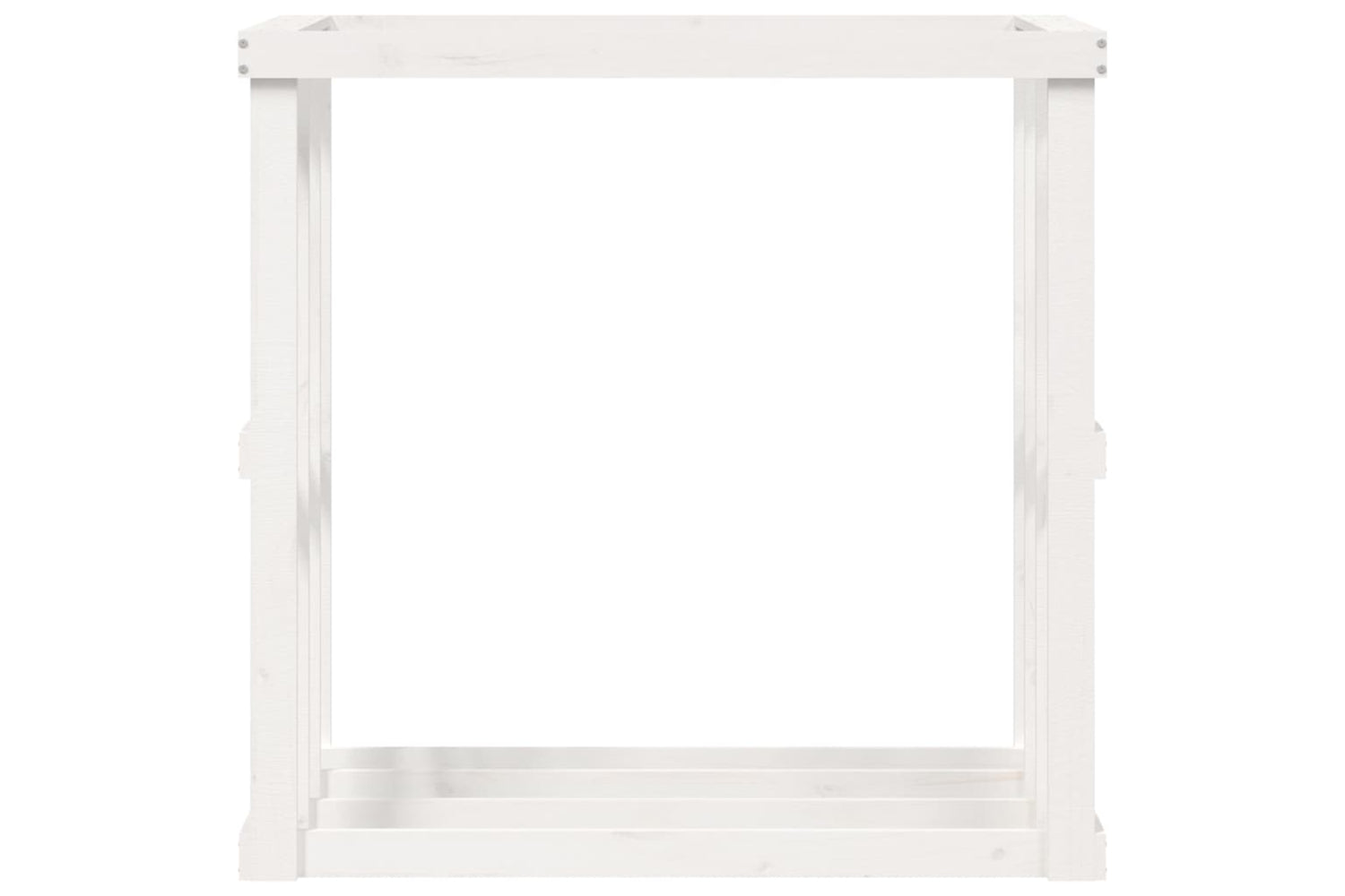 vidaXL 822627 Outdoor Log Holder White 108x52x106cm Solid Wood Pine-5