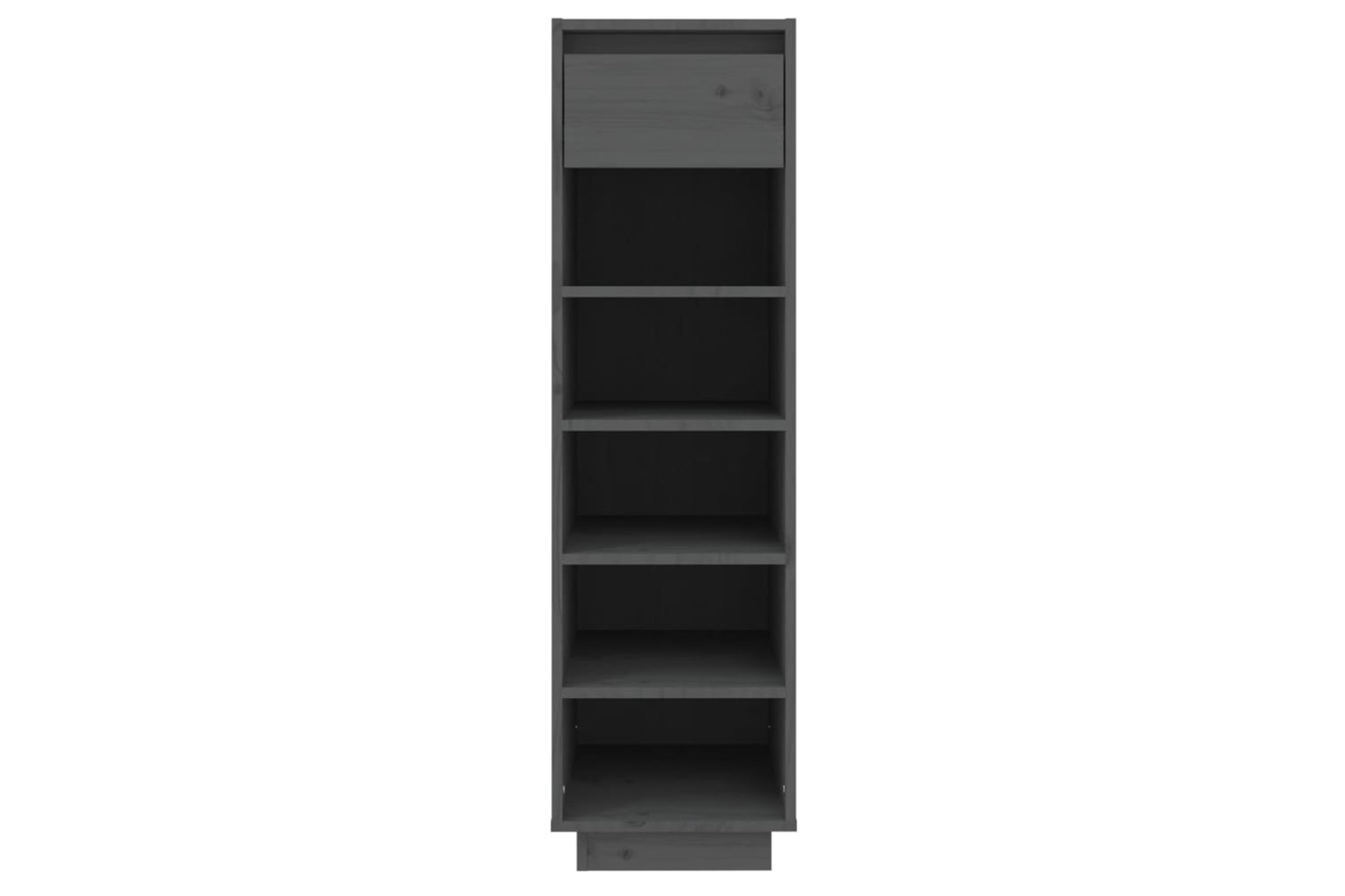 vidaXL Shoe Cabinet Grey 30x34x105cm Solid Wood Pine-2