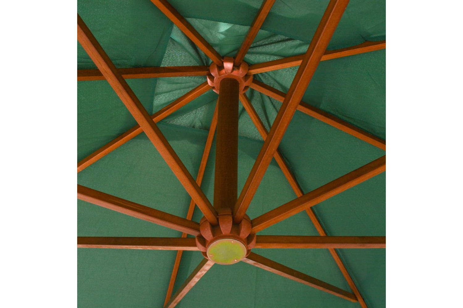 vidaXL 42967 Hanging Parasol 300x300cm Wooden Pole Green-4