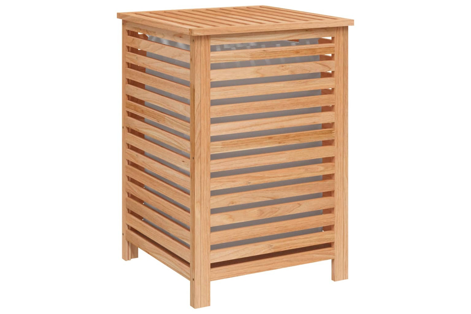 vidaXL Laundry Basket 45x45x65cm Solid Wood Walnut-3
