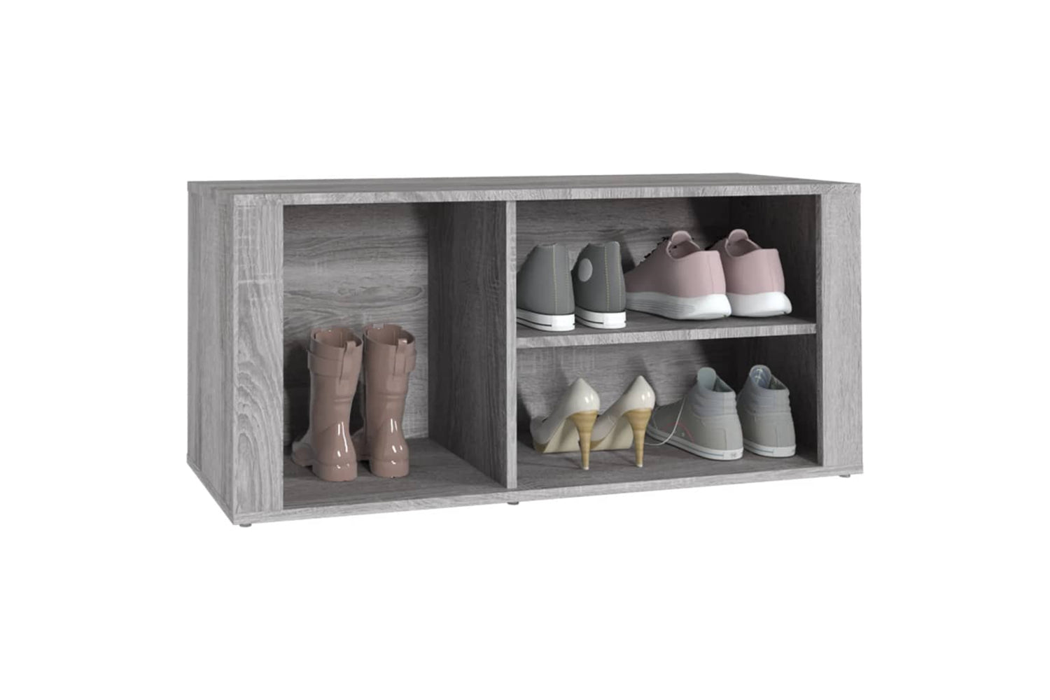 vidaXL 816926 Shoe Cabinet Grey Sonoma 100x35x45cm Engineered Wood-3