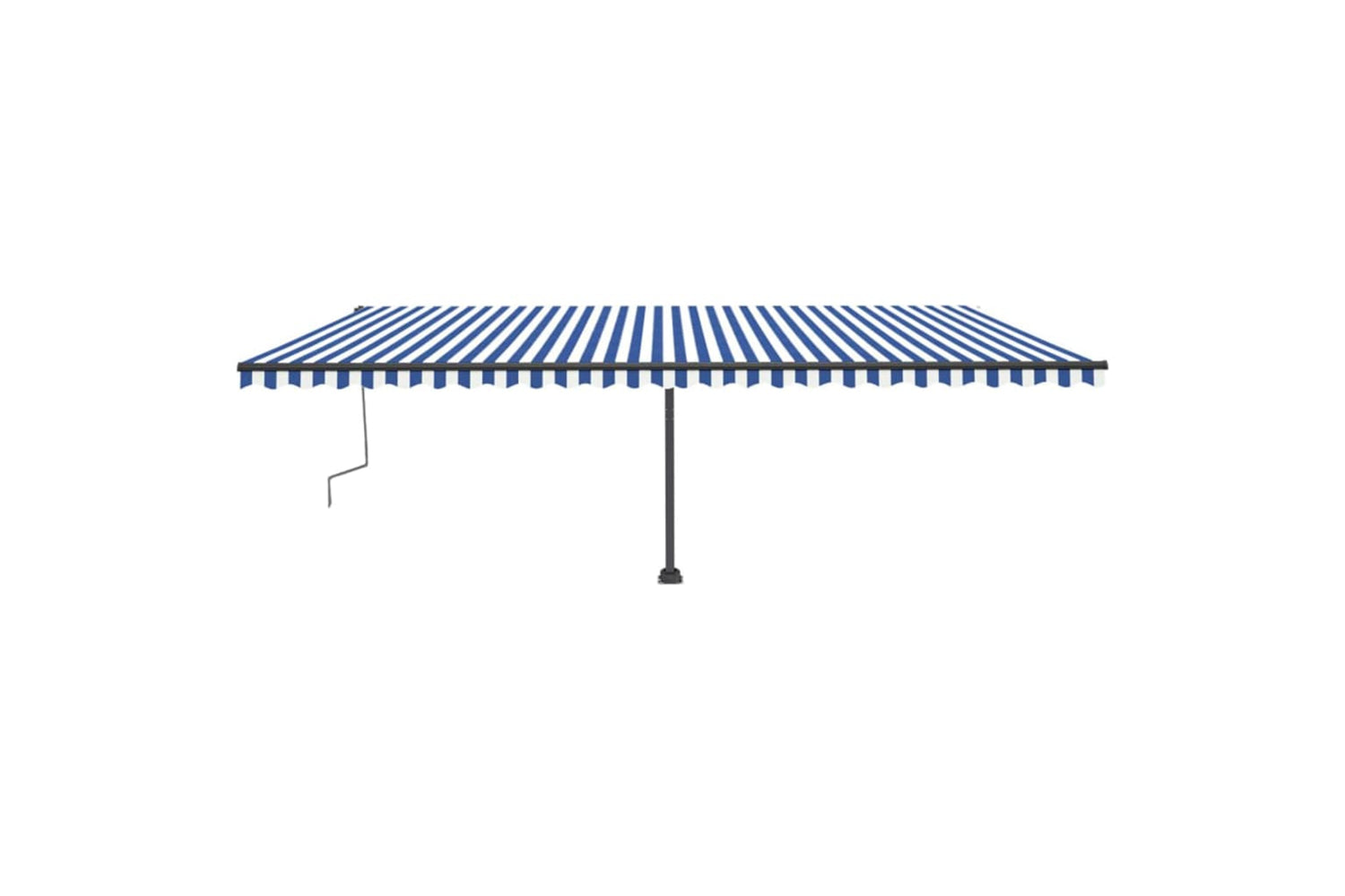 vidaXL 3069796 Freestanding Manual Retractable Awning 600x300cm Blue/white-3