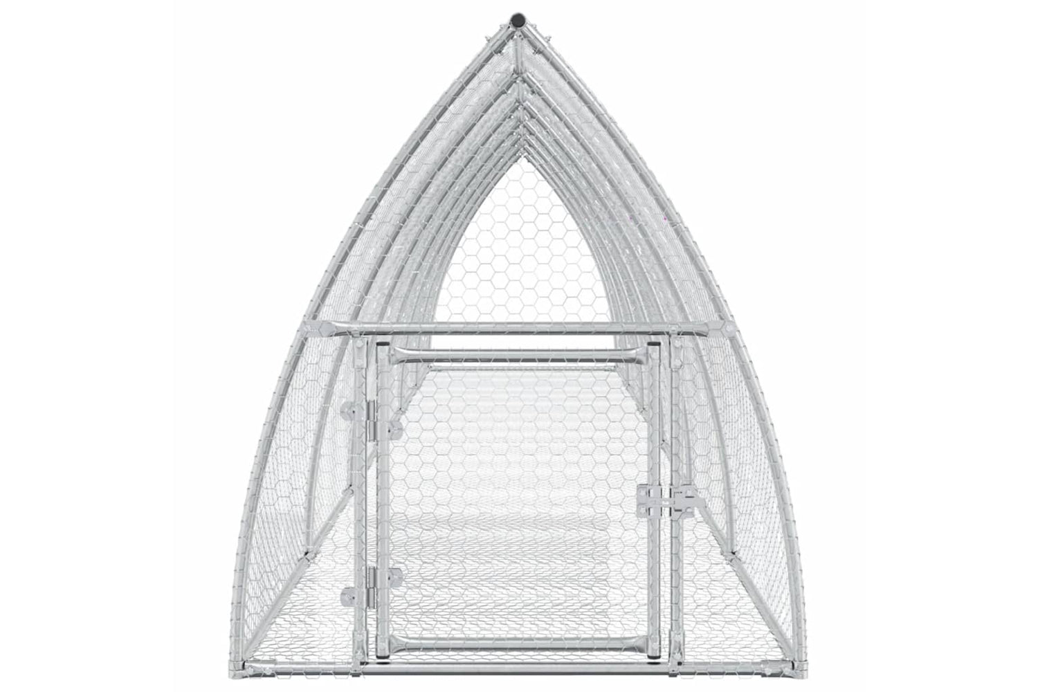 vidaXL 3281529 Rabbit Cage Silver 600x105x120cm Galvanised Steel-3