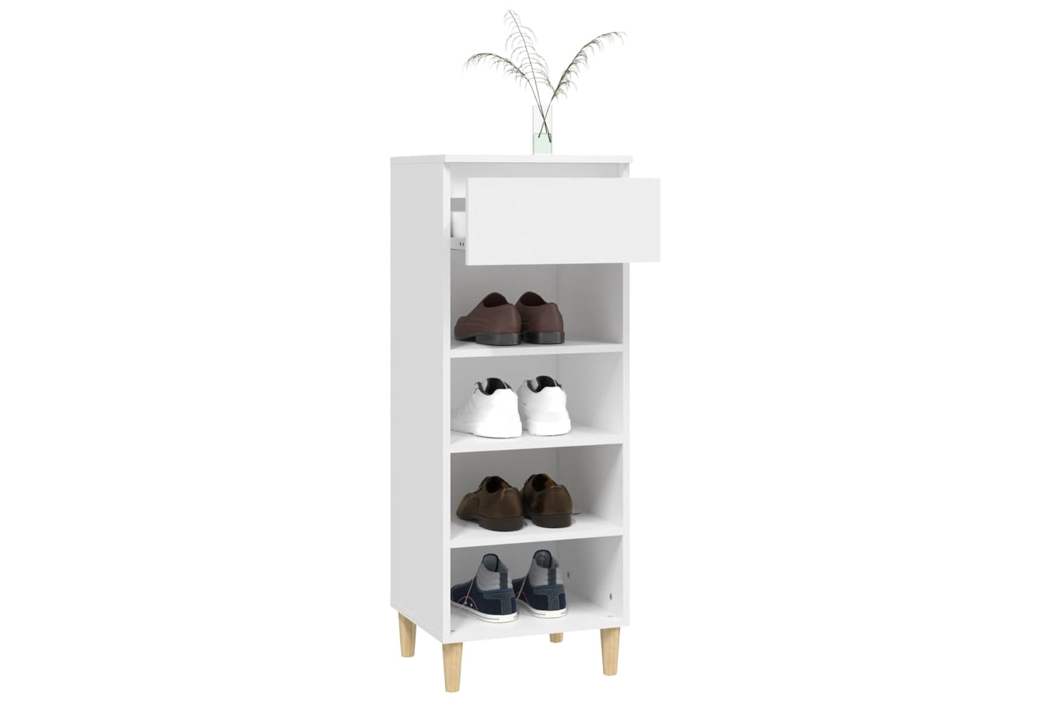 vidaXL 819772 Shoe Cabinet White 40x36x105cm Engineered Wood-6