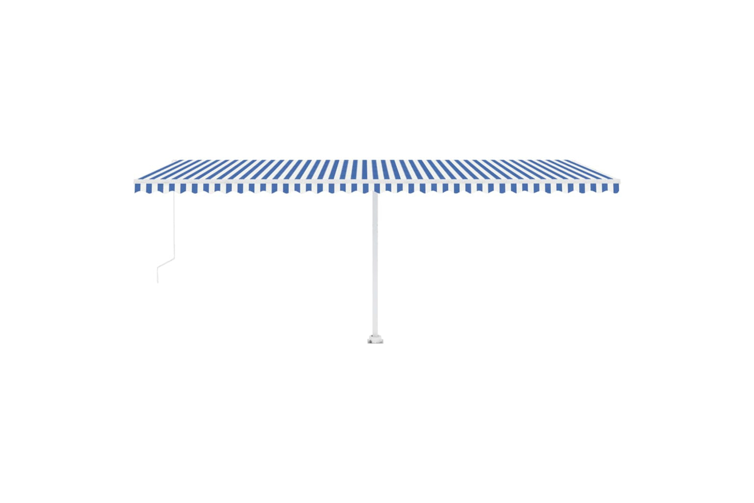 vidaXL 3069681 Manual Retractable Awning With Led 600x350cm Blue And White-3