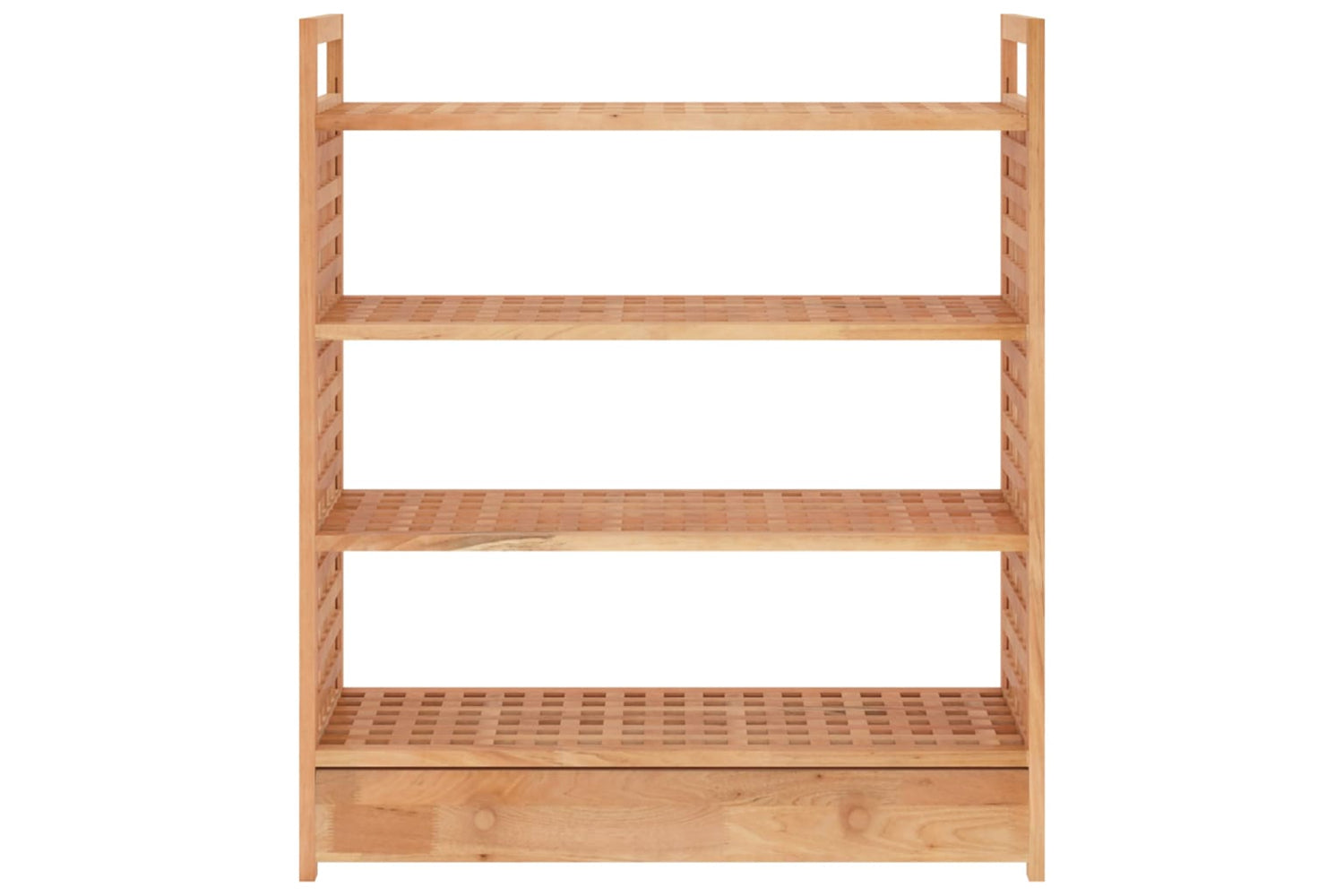 vidaXL 350359 Shoe Rack With Drawer 70x27x81cm Solid Wood Walnut-4