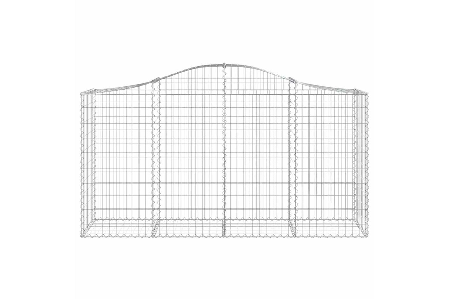 vidaXL 3145654 Arched Gabion Baskets 18 Pcs 200x50x100/120cm Galvanised Iron-3