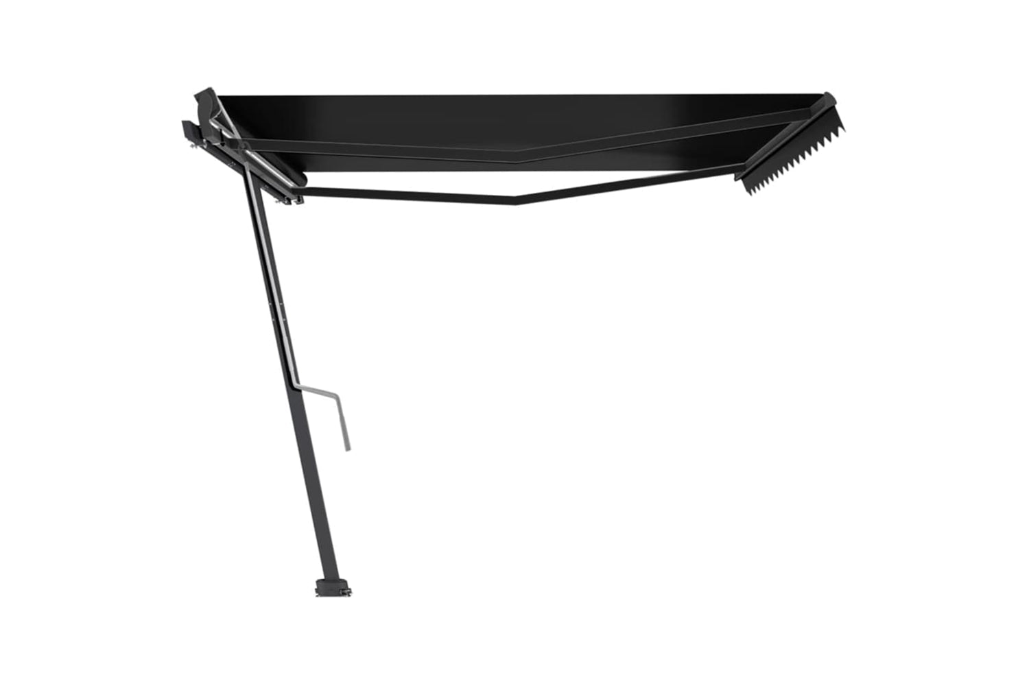 vidaXL 3069739 Freestanding Manual Retractable Awning 400x300cm Anthracite-2