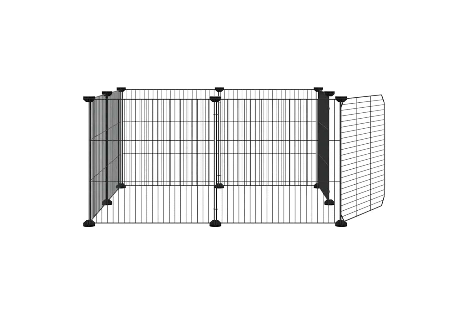 vidaXL 171625 8-panel Pet Cage With Door Black 35x35cm Steel-4