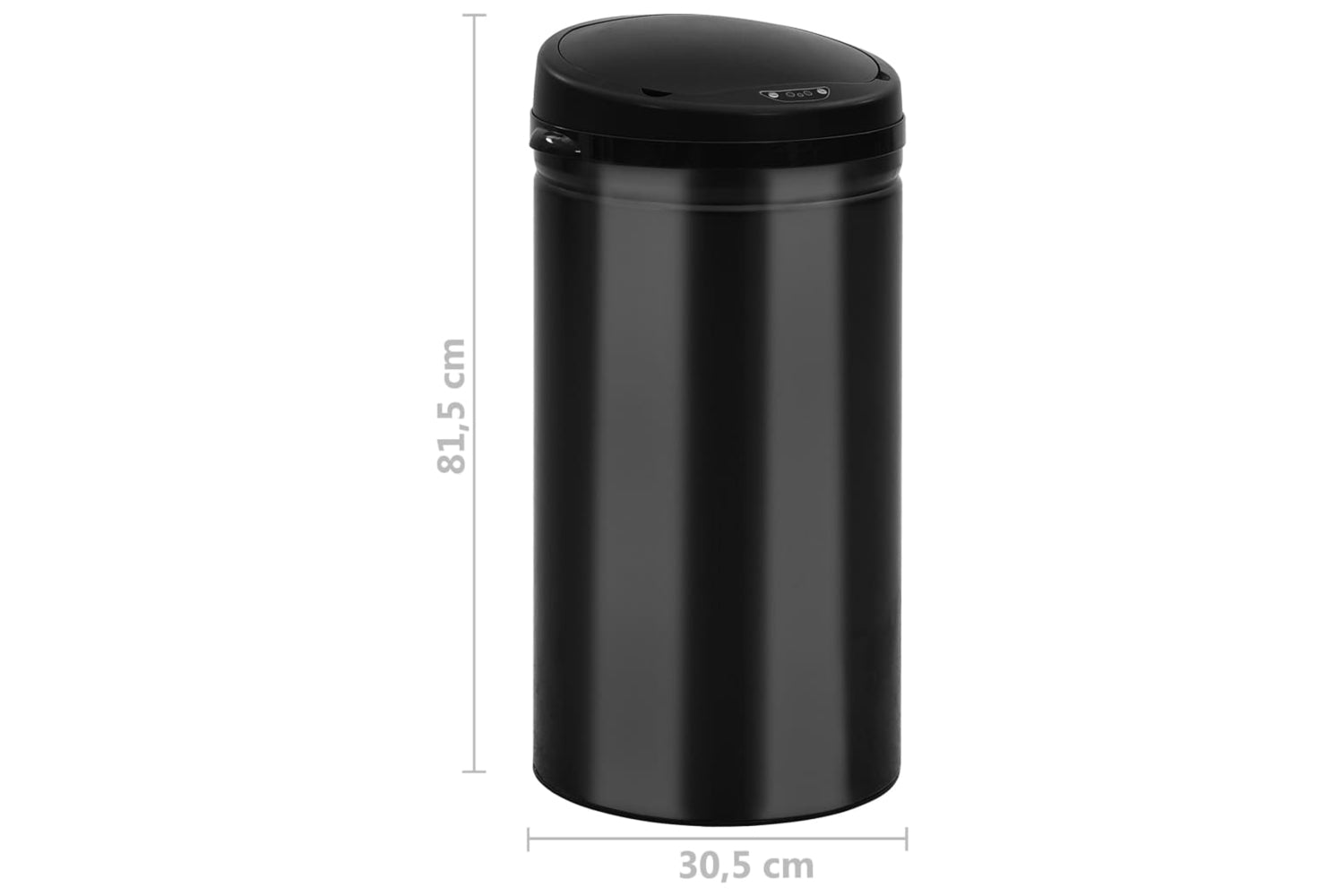 Vidaxl 322700 Automatic Sensor Dustbin 50 L Carbon Steel Black-8