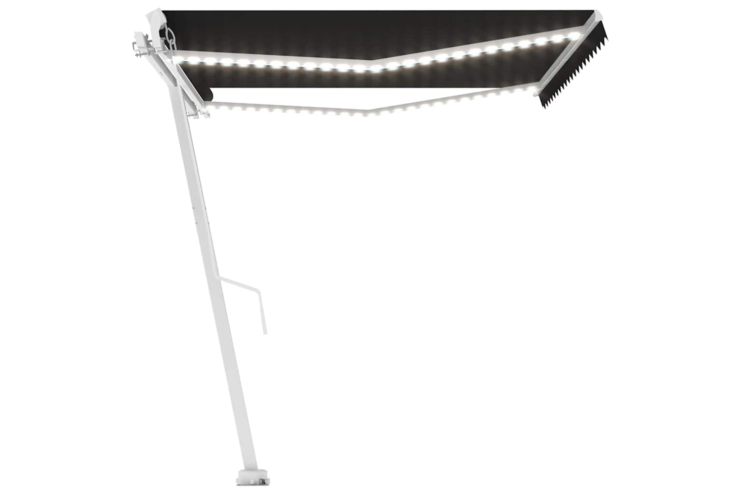 vidaXL 3069624 Manual Retractable Awning With Led 400x350cm Anthracite-4