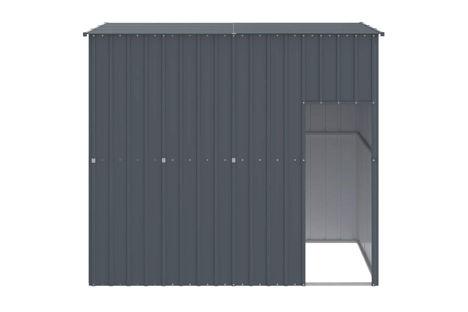 vidaXL 172371 Dog House With Roof Anthracite 214x153x181cm Galvanised Steel-2
