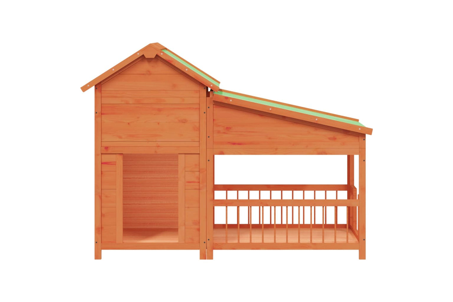 vidaXL 172261 Dog Kennel Brown 143x60.5x109cm Solid Wood Pine-2