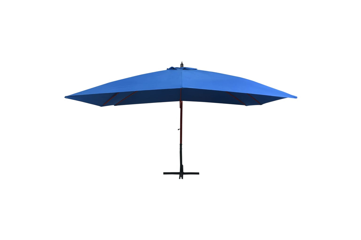 vidaXL 47123 Hanging Parasol With Wooden Pole 400x300cm Blue-2