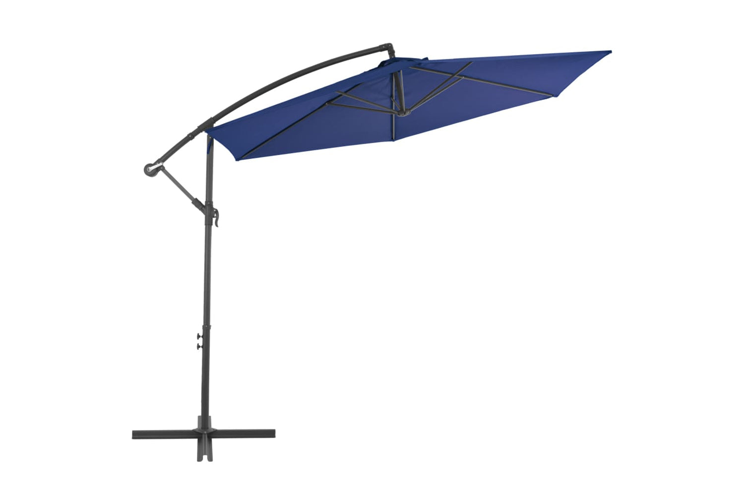 vidaXL 47133 Cantilever Umbrella With Aluminium Pole 300cm Blue-2