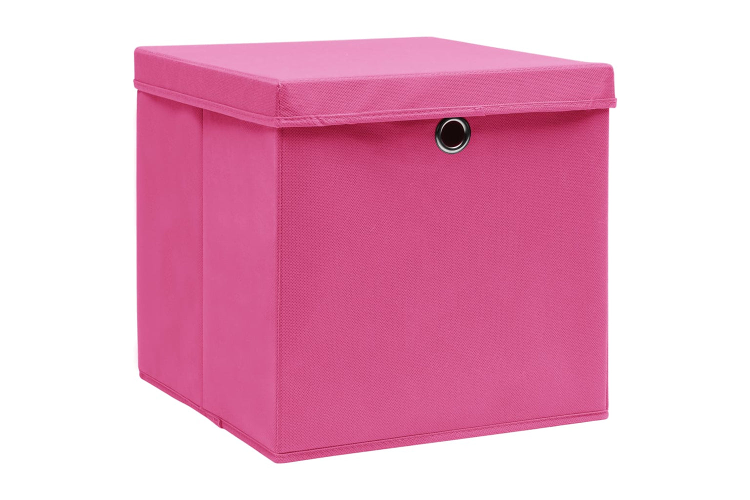 vidaXL 325204 Storage Boxes With Covers 4 Pcs 28x28x28cm Pink-2