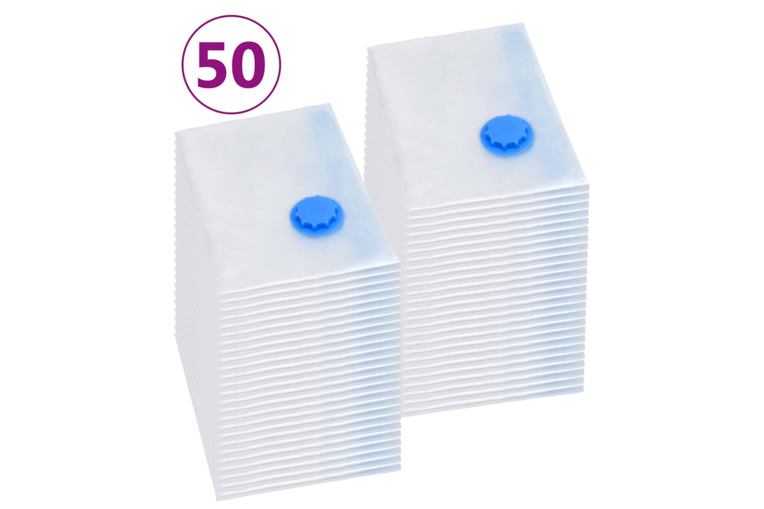 vidaXL 51337 Vacuum Travel Storage Bags Clothing Bags 120x70cm 50 Pcs-2