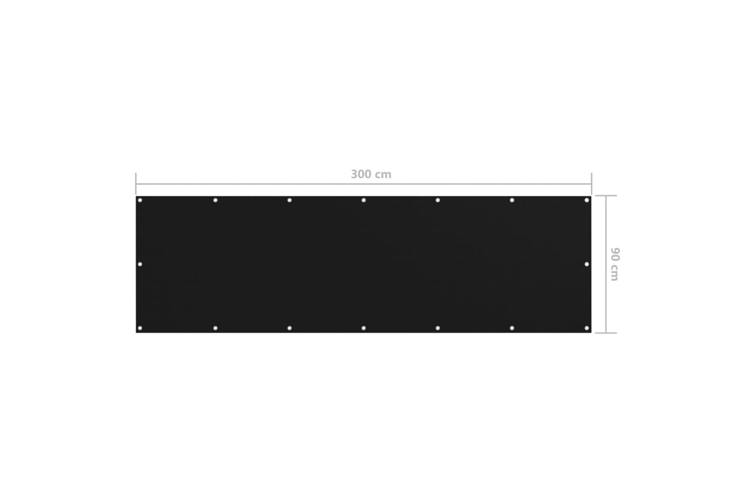 vidaXL 135060 Balcony Screen Black 90x300cm Oxford Fabric-5