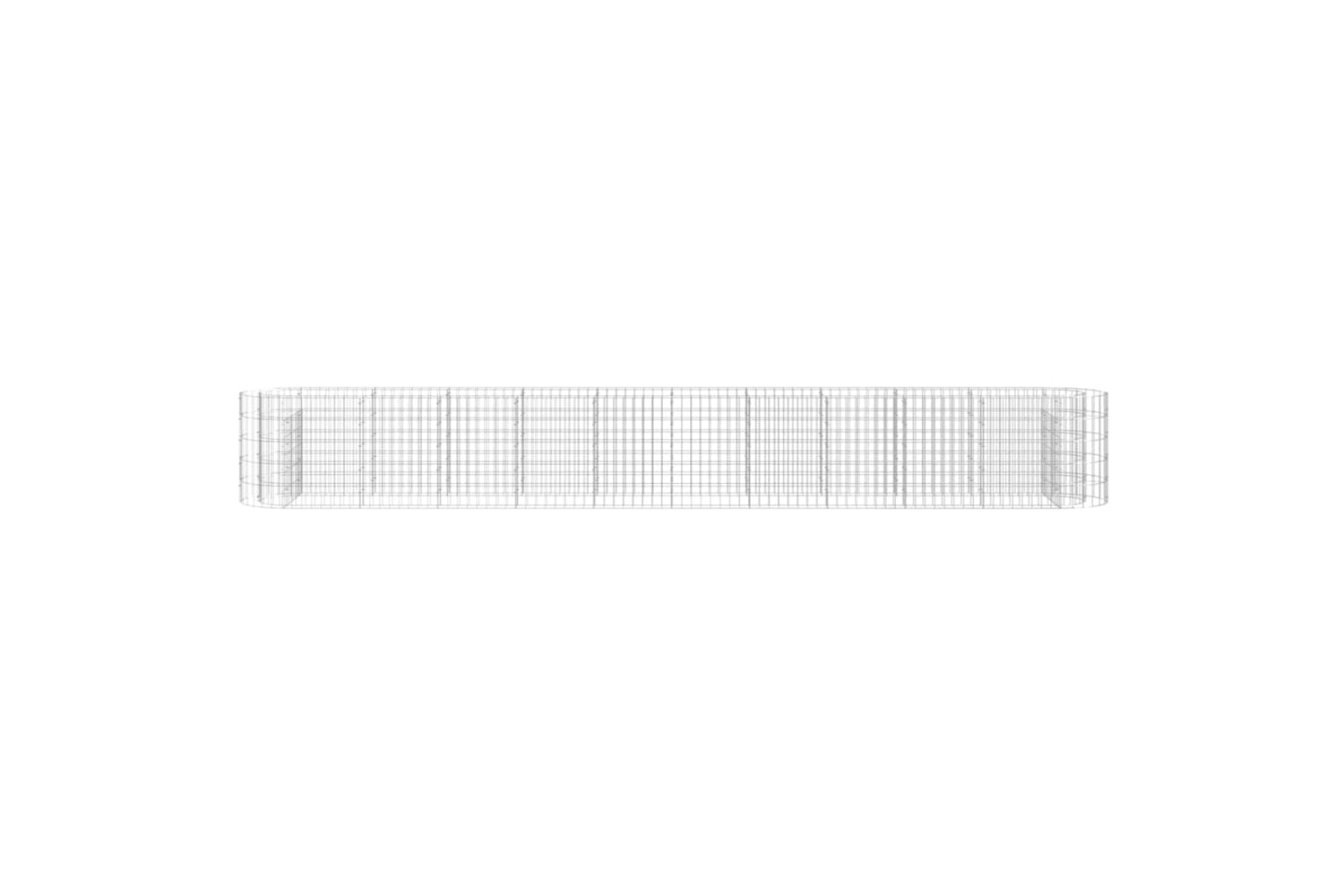 vidaXL 152028 Gabion Raised Bed Galvanised Iron 400x50x50cm-3