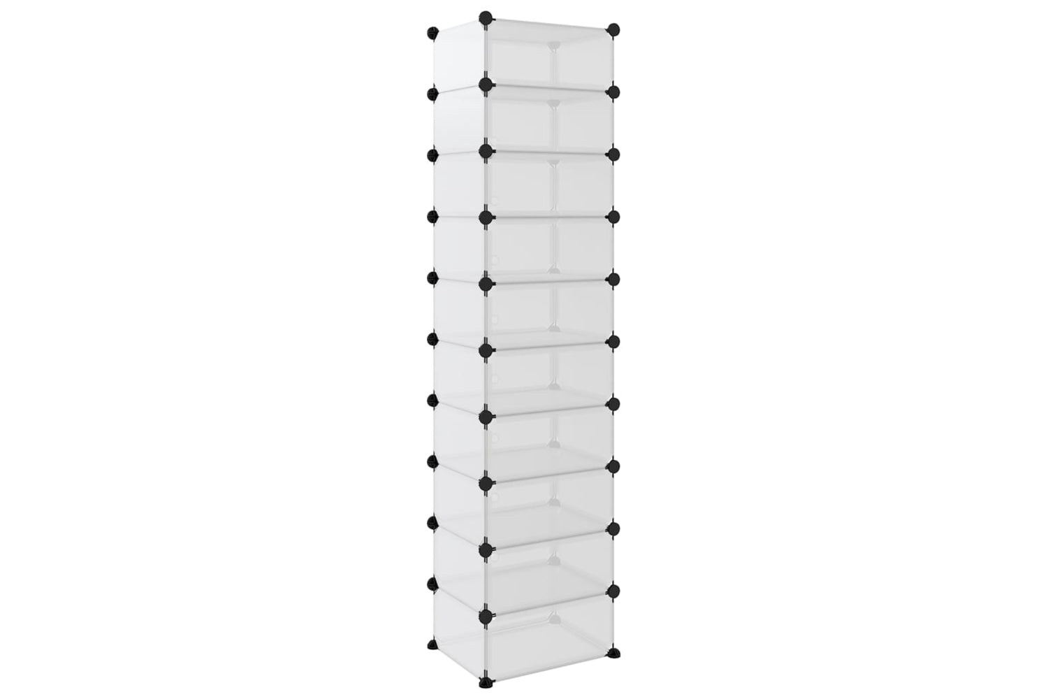 vidaXL 340561 Shoe Rack Transparent 44x32x174cm Pp-4