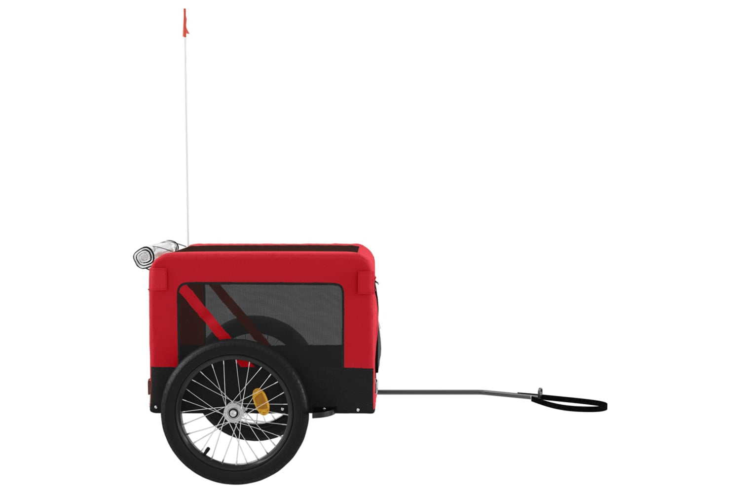Vidaxl 93922 Pet Bike Trailer Red And Black Oxford Fabric&iron-6