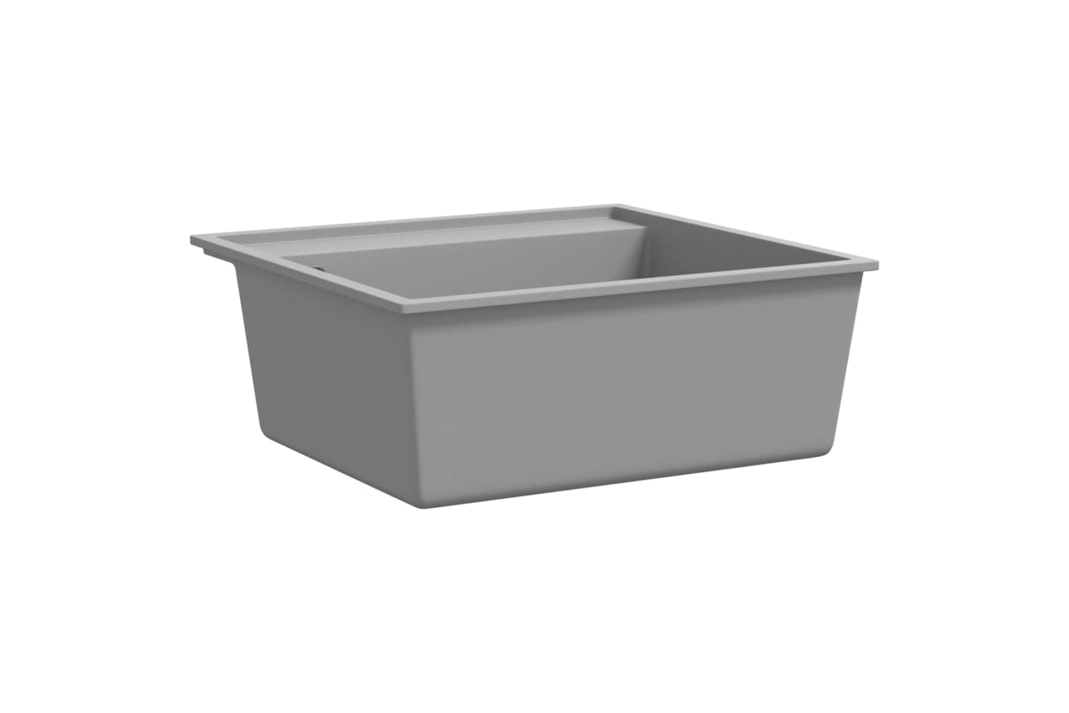 Vidaxl Kitchen Sink With Overflow Hole Grey Granite-2