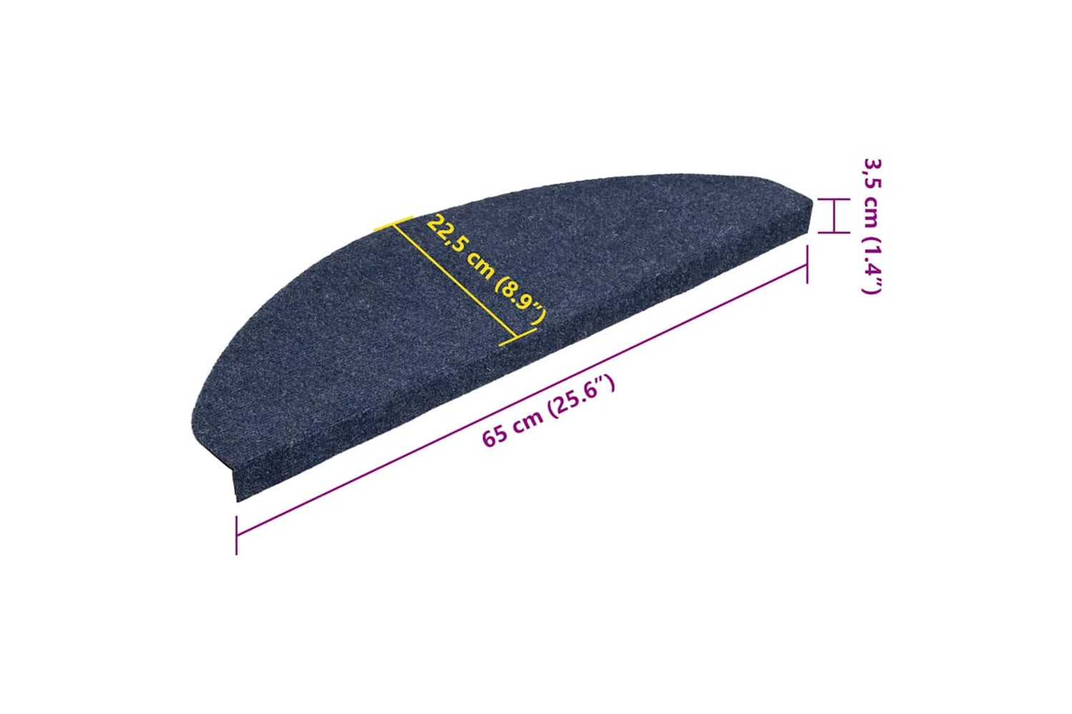 vidaXL 136399 Stair Mats Self-adhesive 15 Pcs 65x22.5x3.5cm Blue-8