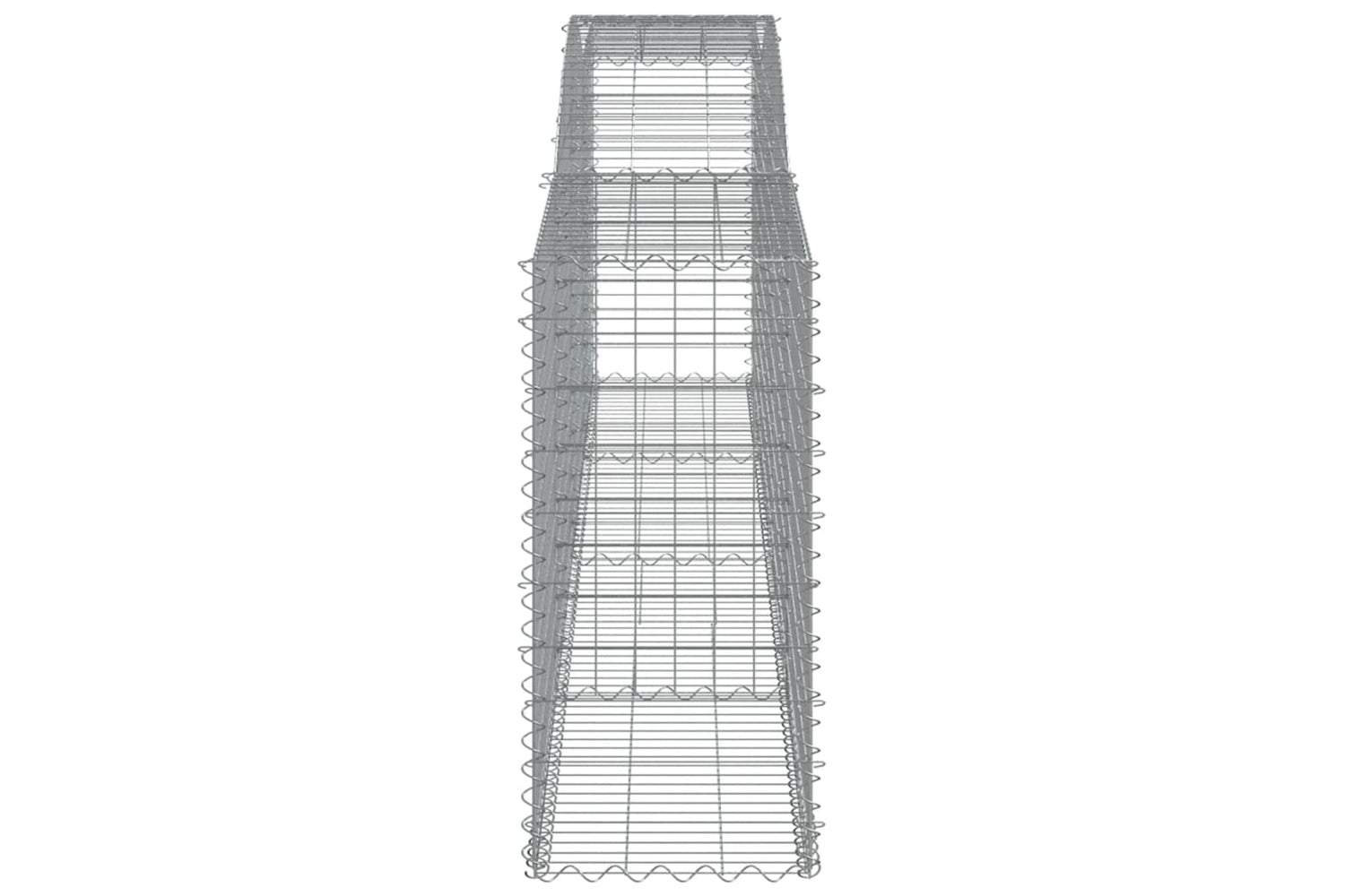 vidaXL 3147004 Arched Gabion Baskets 10 Pcs 400x50x100/120cm Galvanised Iron-4