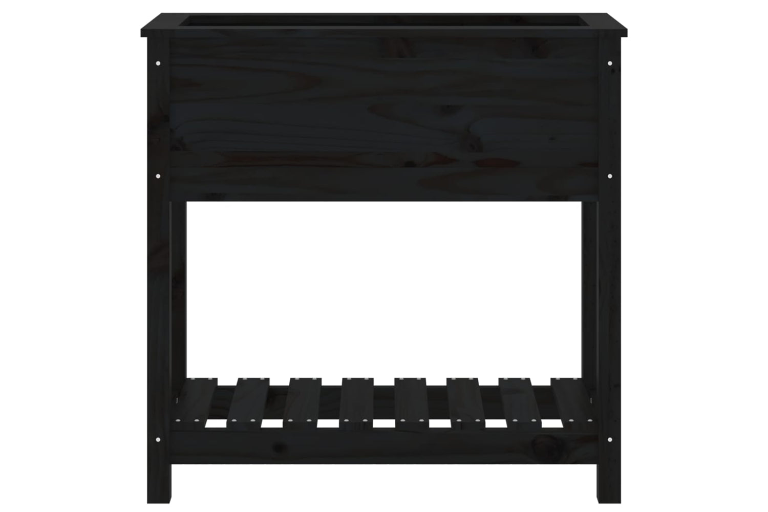 vidaXL 823763 Planter With Shelf Black 82.5x34.5x81cm Solid Wood Pine-4