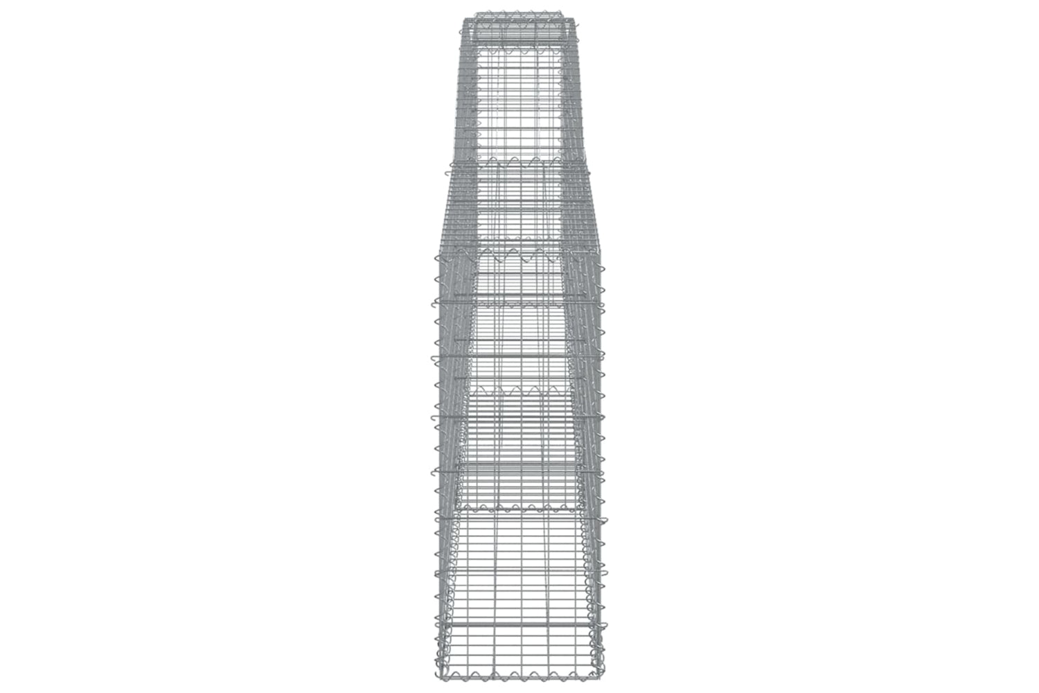 vidaXL 3146854 Arched Gabion Baskets 3 Pcs 400x30x80/100cm Galvanised Iron-4