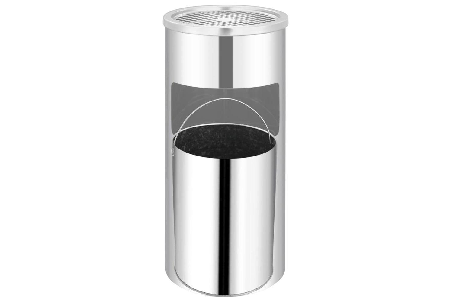 Vidaxl 51095 Wall Ashtray Dustbin Stainless Steel 26 L-3