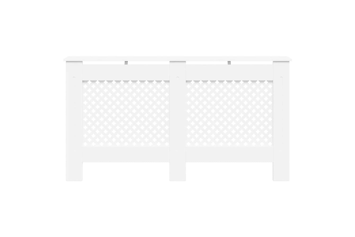 vidaXL Radiator Cover White 152x19x81.5cm Mdf-3
