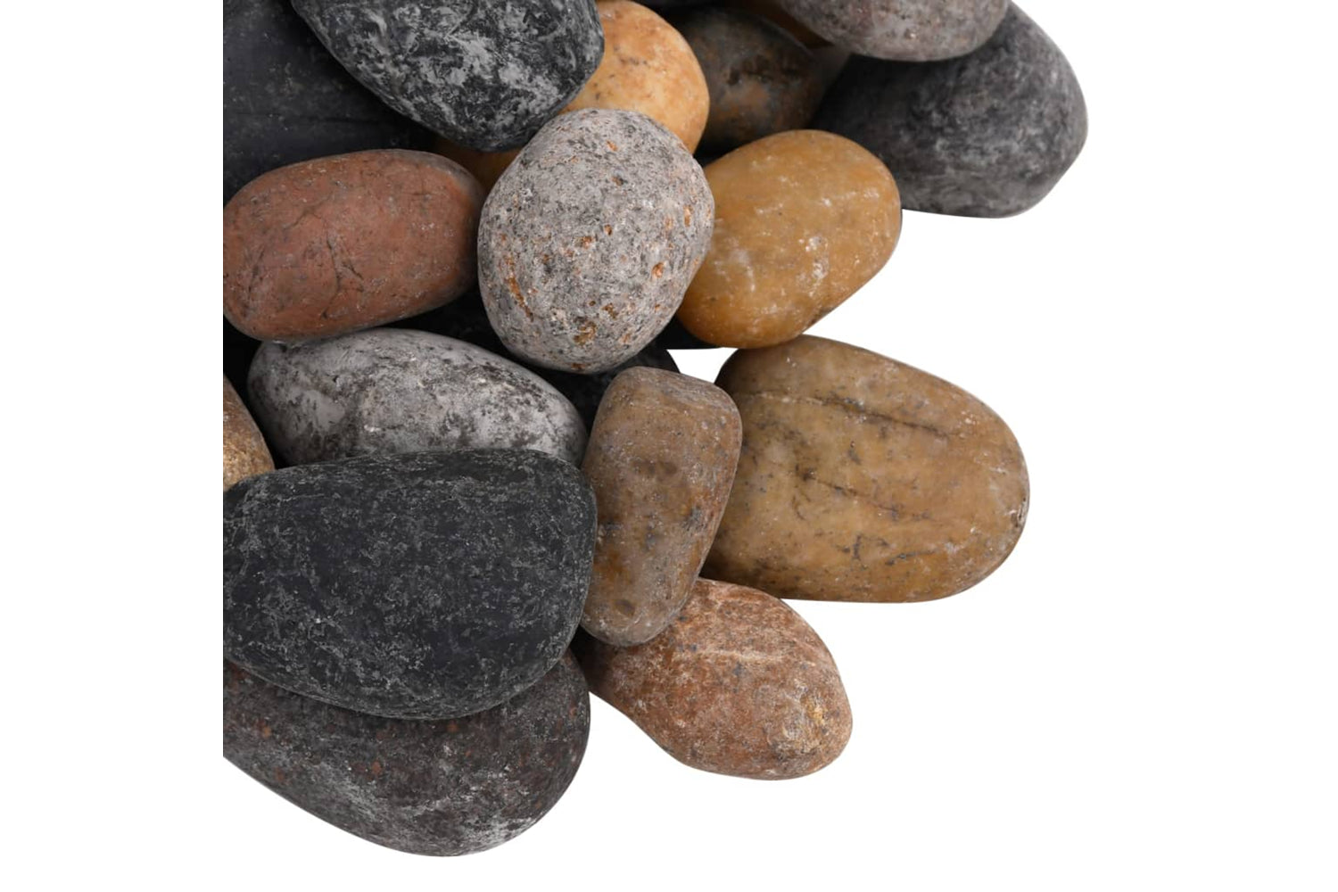 vidaXL 155333 Polished Pebbles 10 Kg Mixed Colour 5-8cm-4