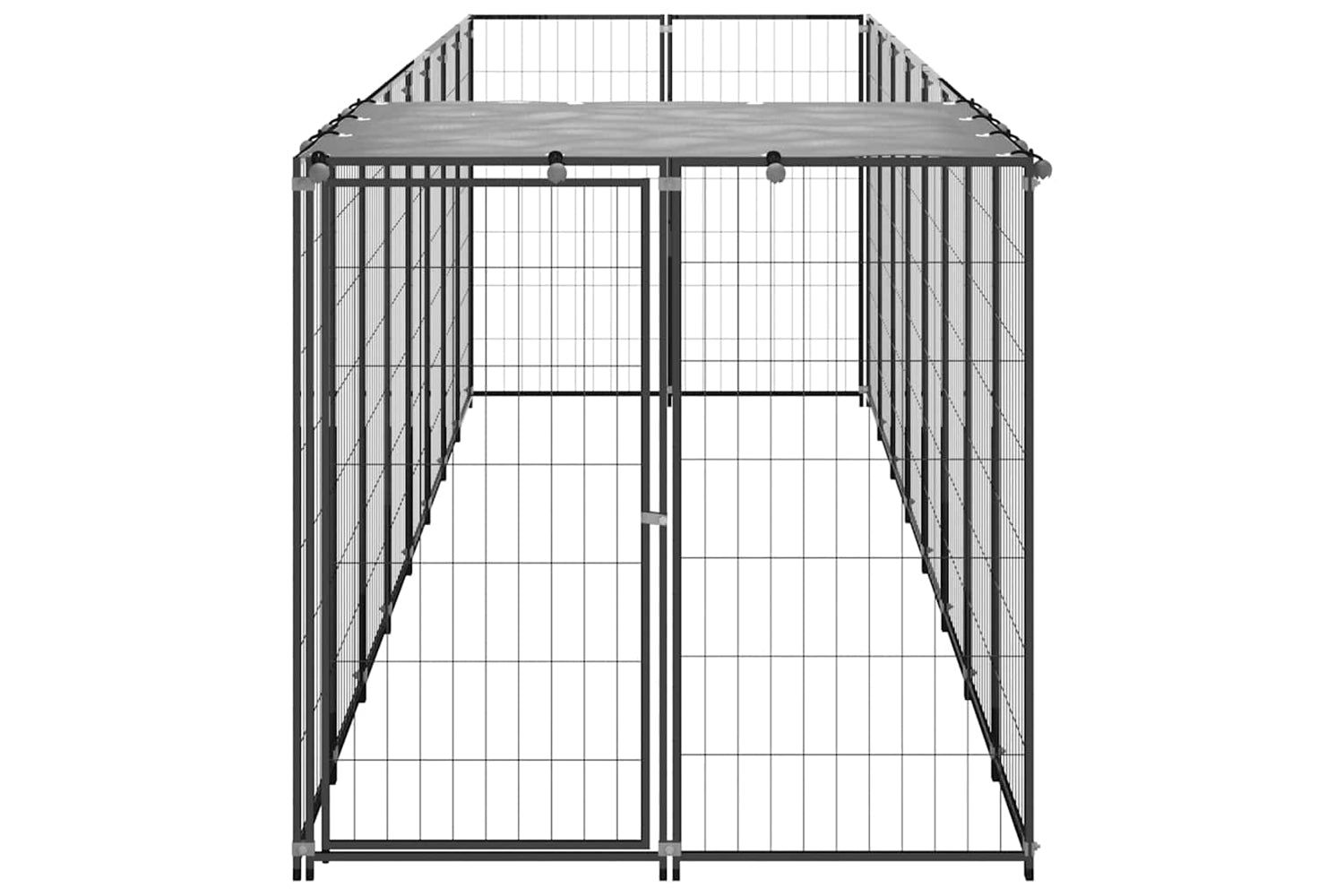 Vidaxl 3082200 Dog Kennel Black 4.84 M2 Steel-4