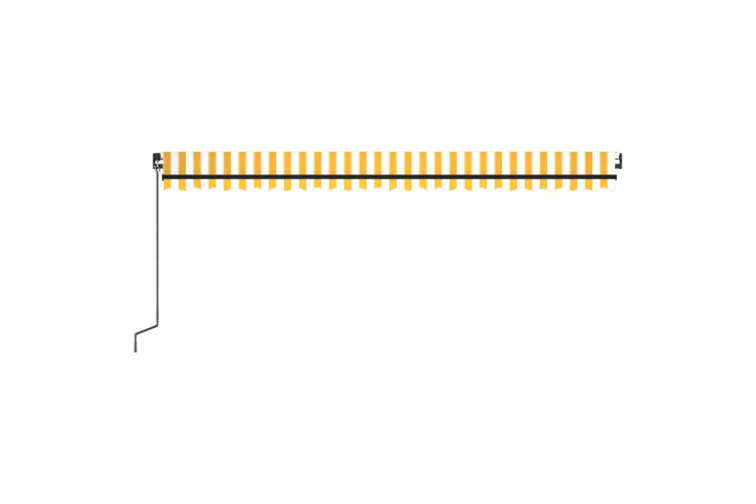 vidaXL 3069138 Manual Retractable Awning 500x300cm Yellow And White-3