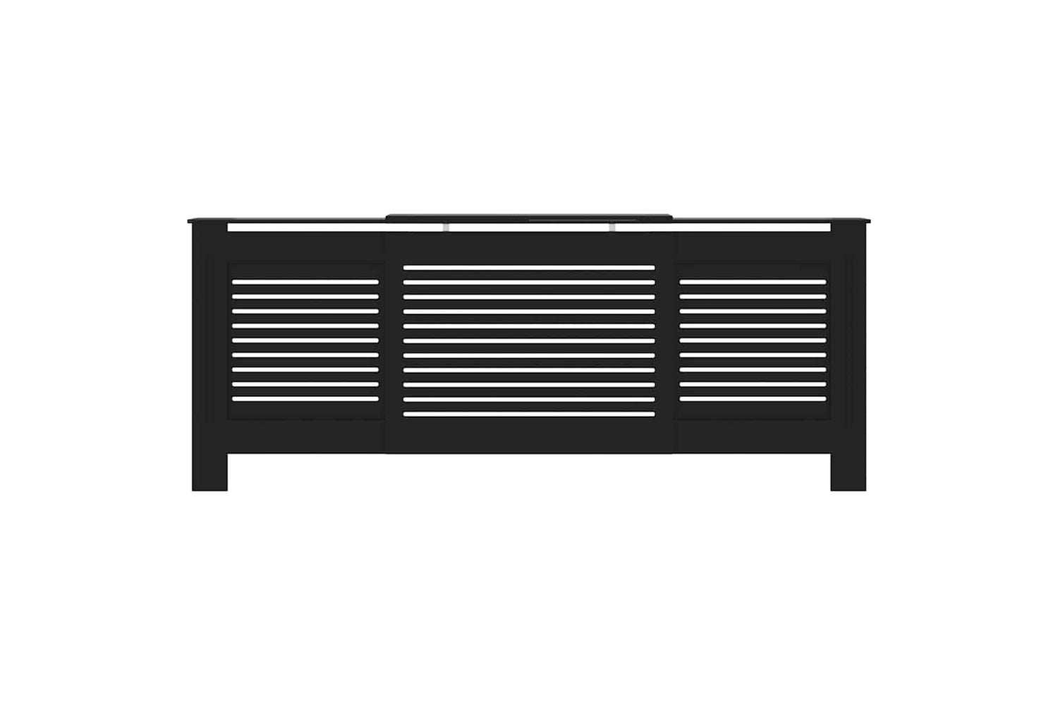 vidaXL Mdf Radiator Cover Black 205cm-3