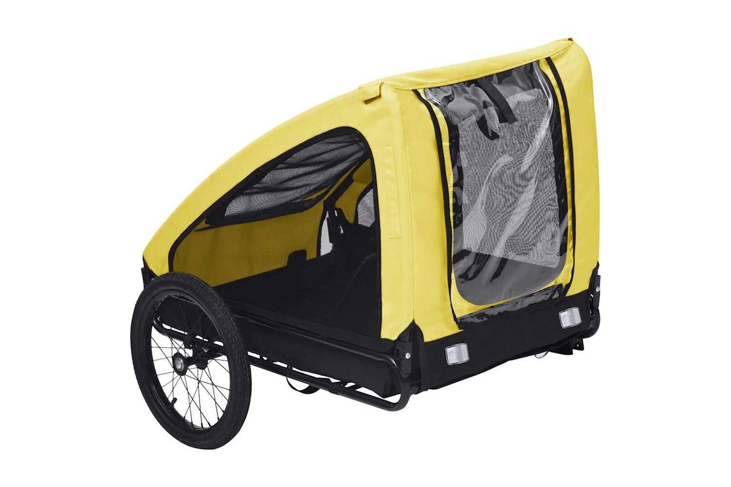Vidaxl Pet Bike Trailer Yellow And Black-5