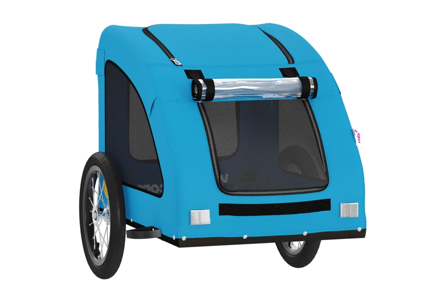 Vidaxl 93960 Pet Bike Trailer Blue Oxford Fabric And Iron-4