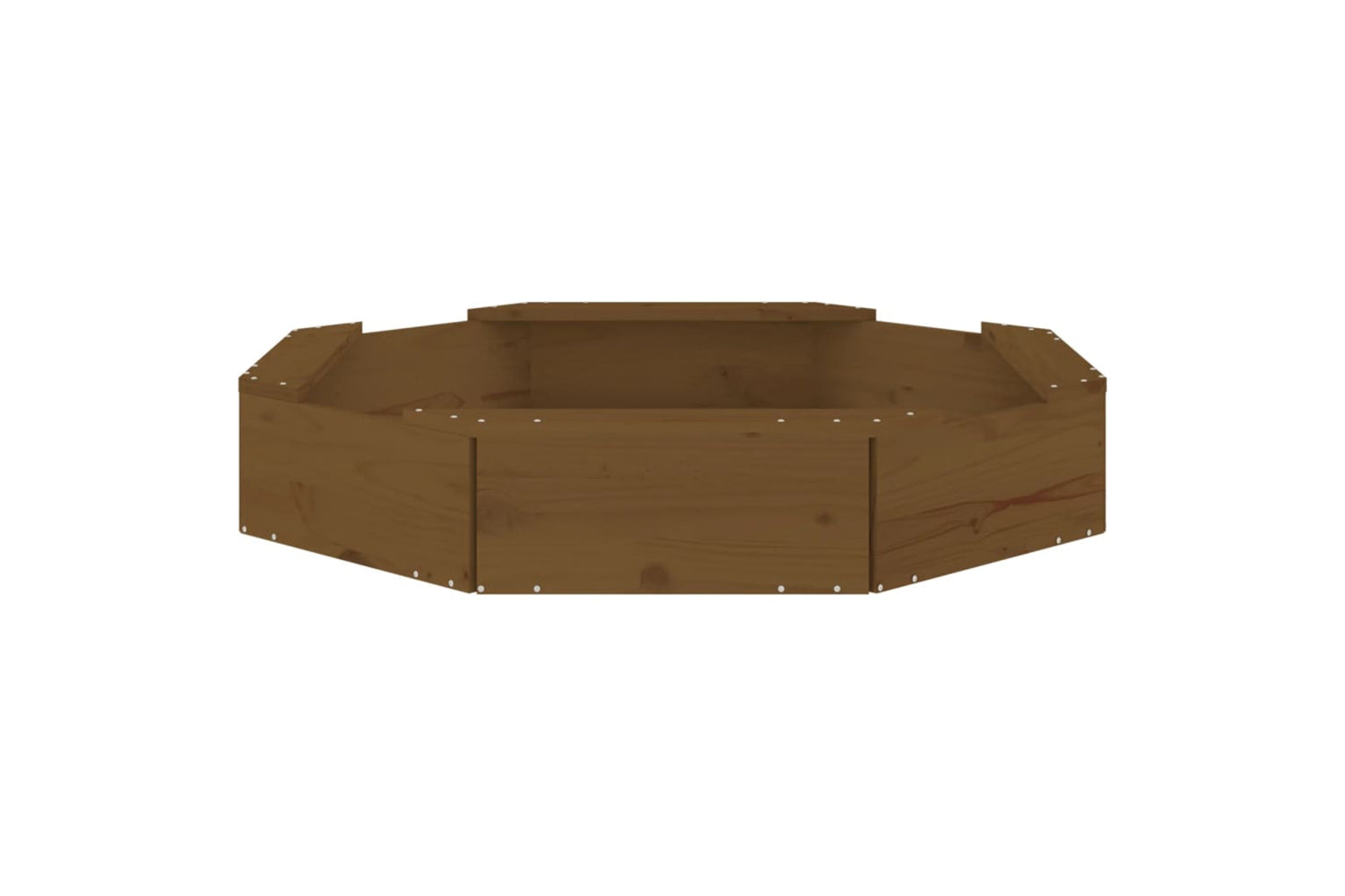 vidaXL 825012 Sandbox With Seats Honey Brown Octagon Solid Wood Pine-4