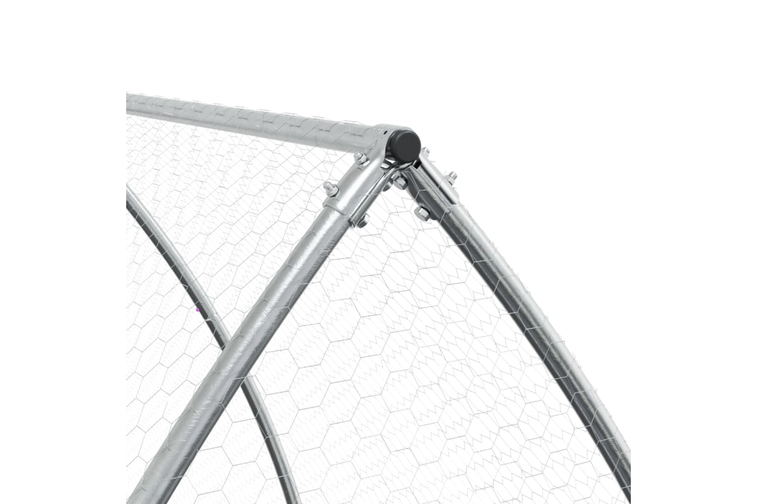 vidaXL 3281529 Rabbit Cage Silver 600x105x120cm Galvanised Steel-6