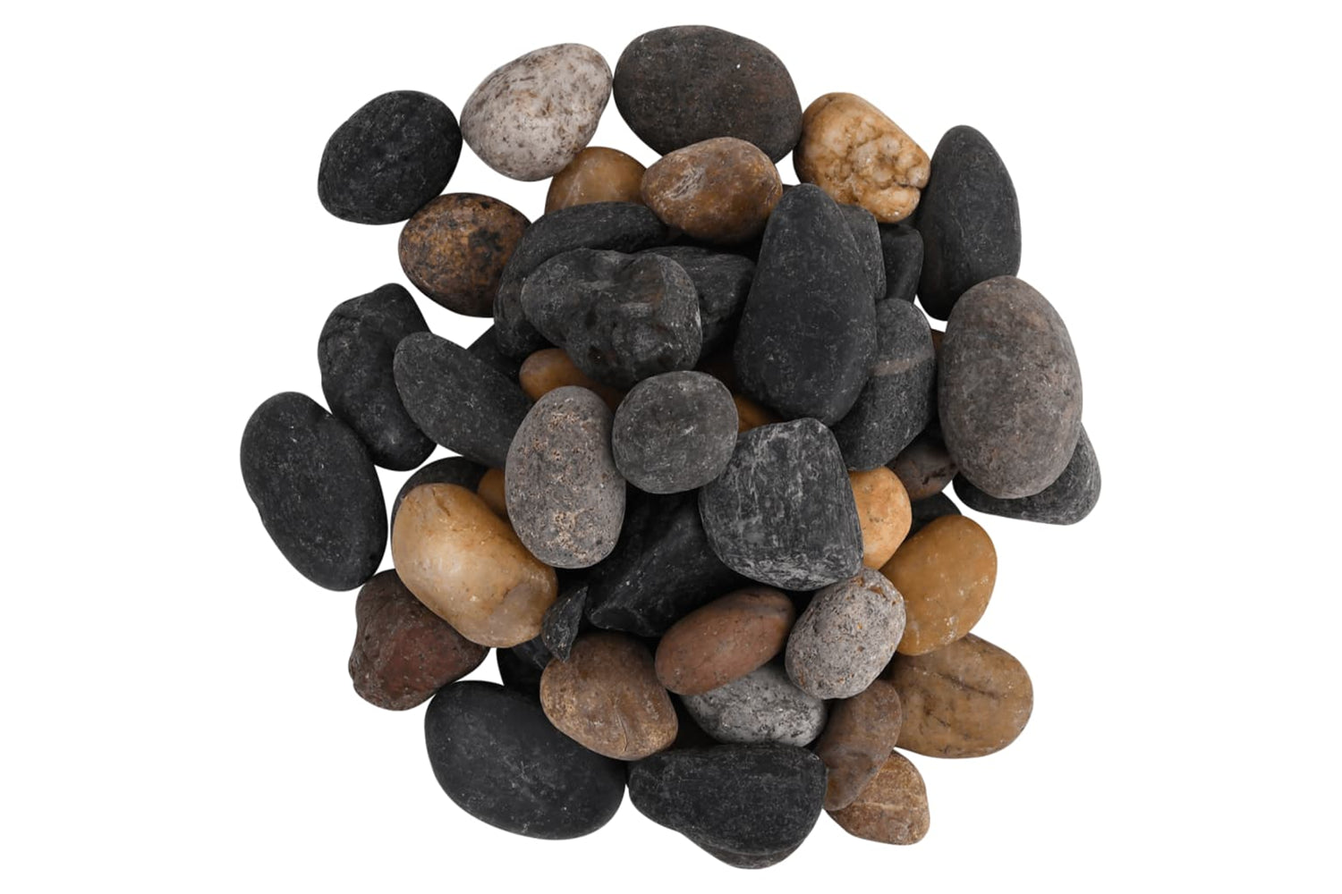 vidaXL 155333 Polished Pebbles 10 Kg Mixed Colour 5-8cm-3