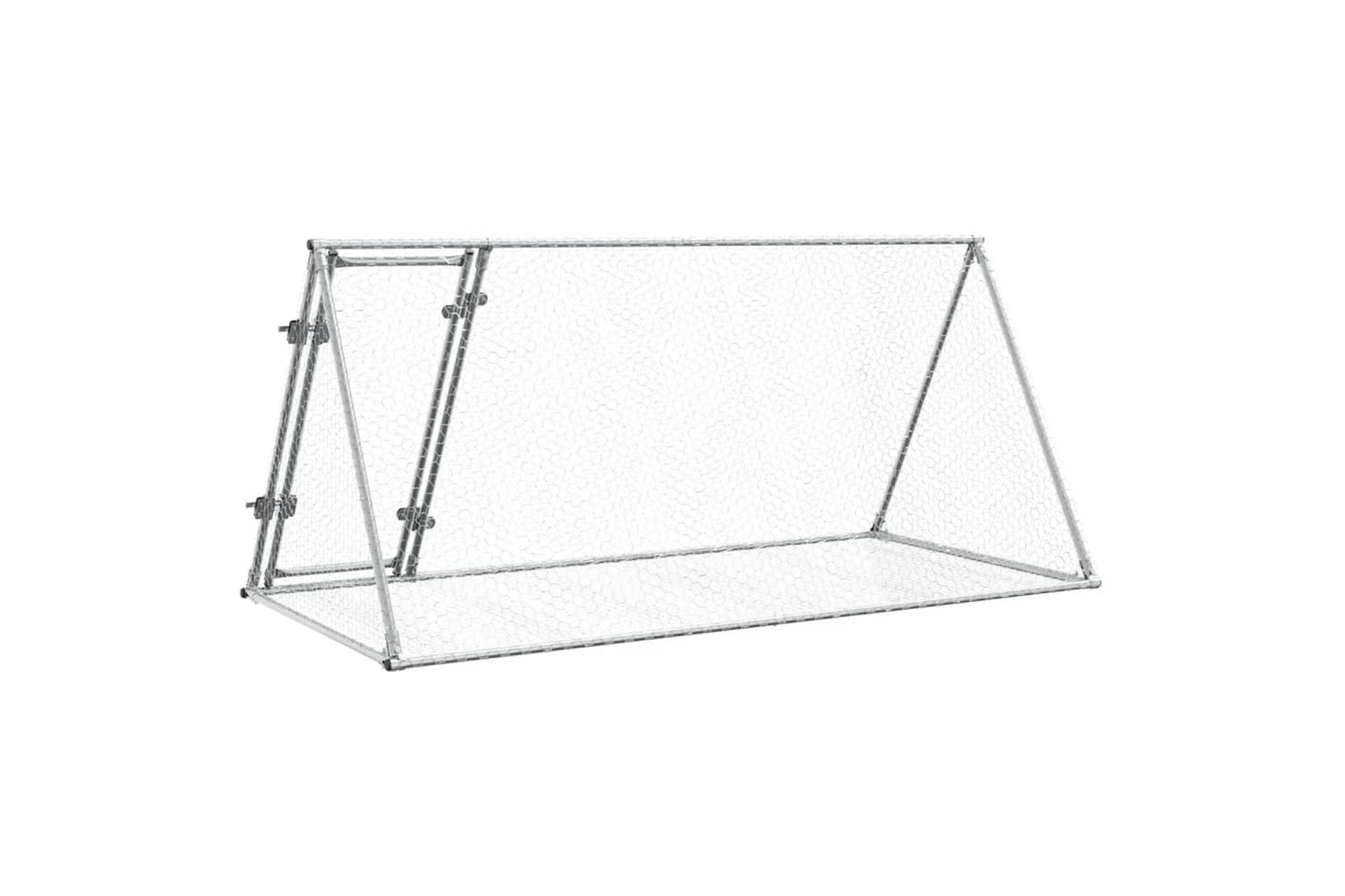 vidaXL 3281530 Rabbit Cage Silver 200x105x91cm Galvanised Steel-6