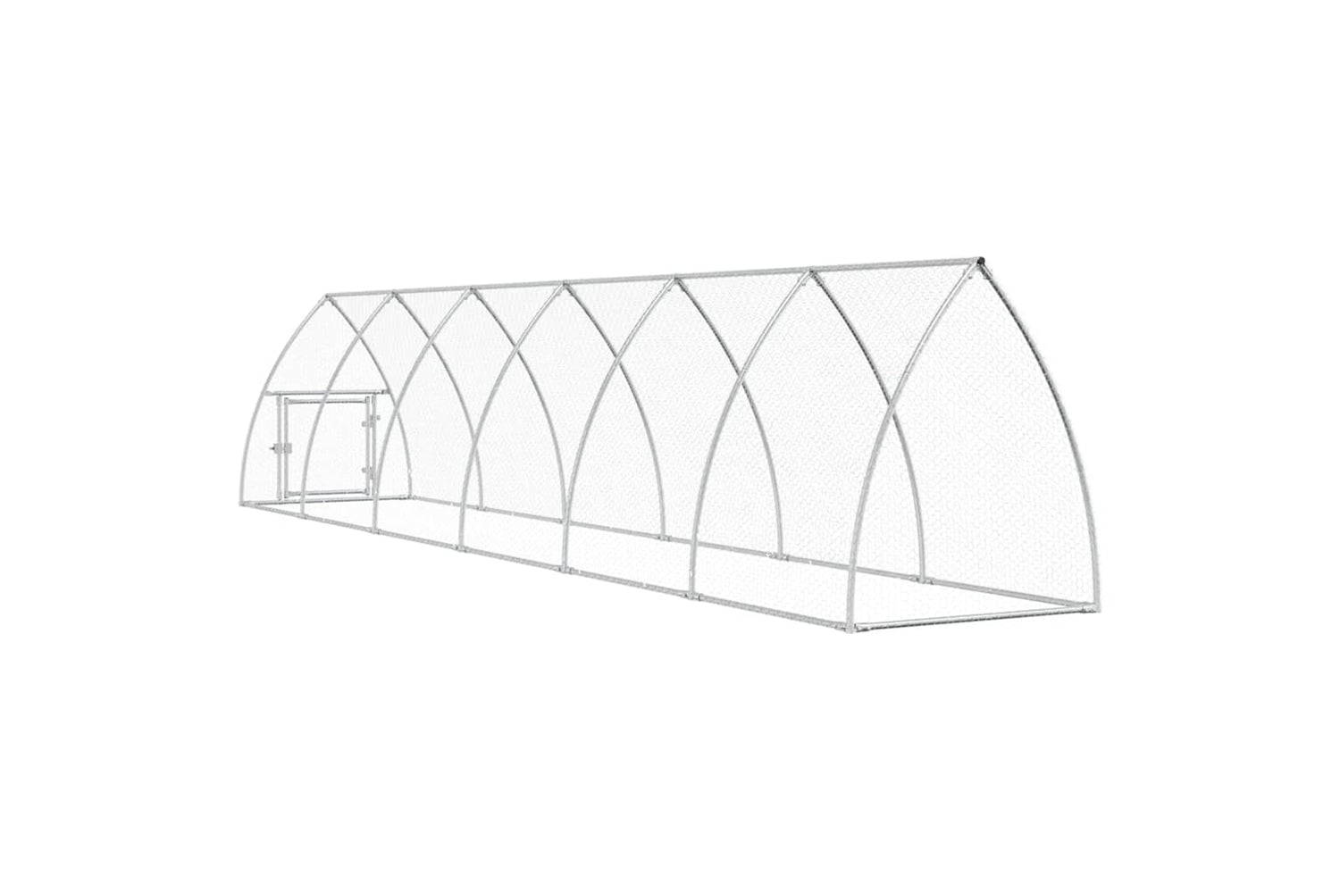 Vidaxl Chicken Cage Silver 600x105x120 Cm Galvanised Steel-5